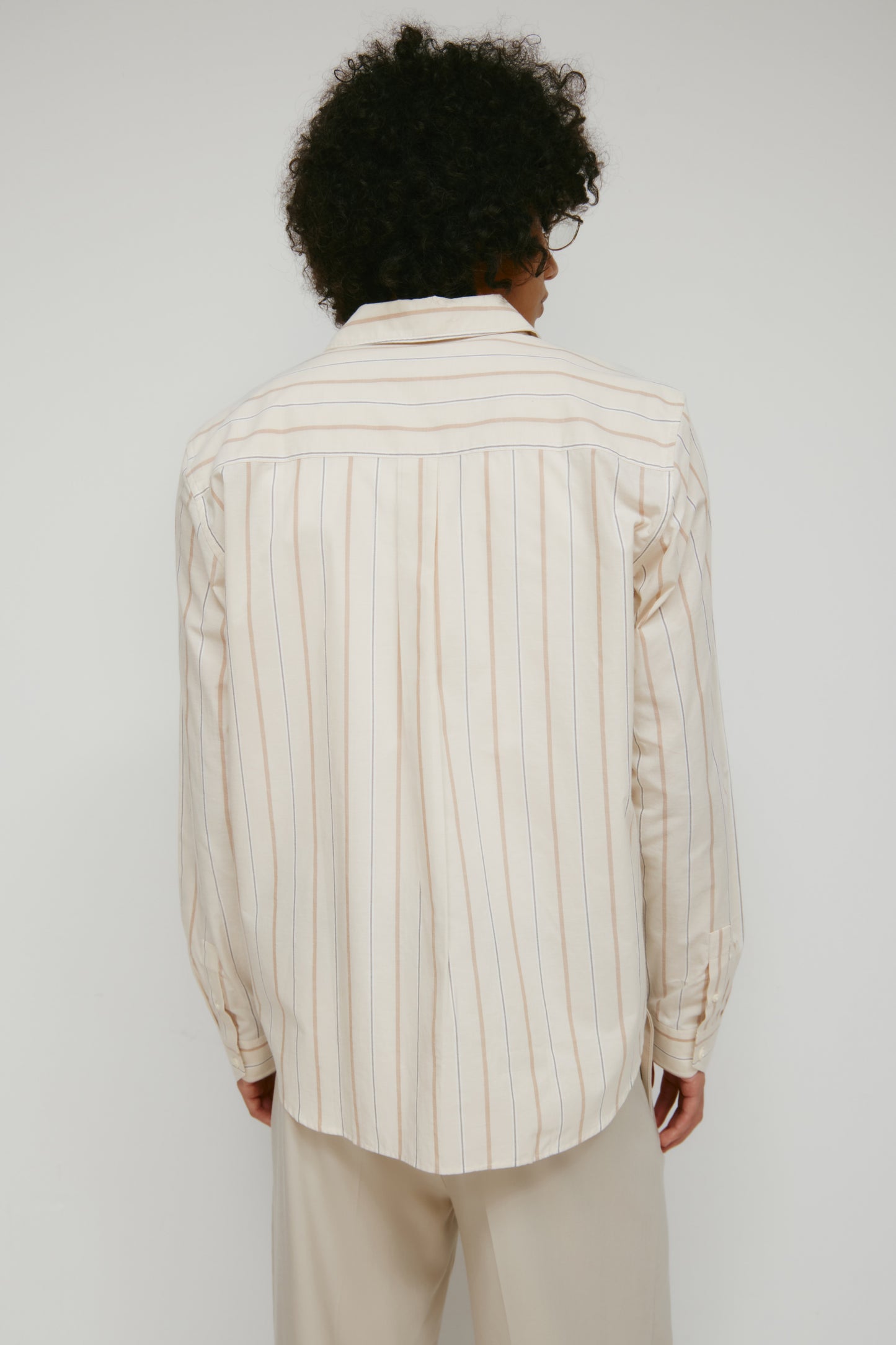Men's Classic Stripe Shirt in Stone/Otter/Walnut Stripe