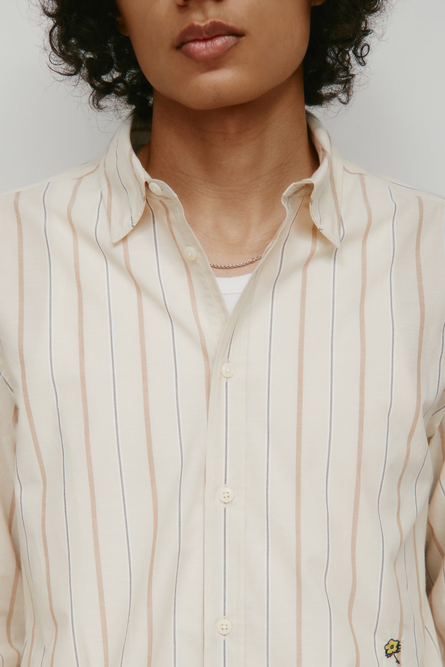 Men's Classic Stripe Shirt in Stone/Otter/Walnut Stripe