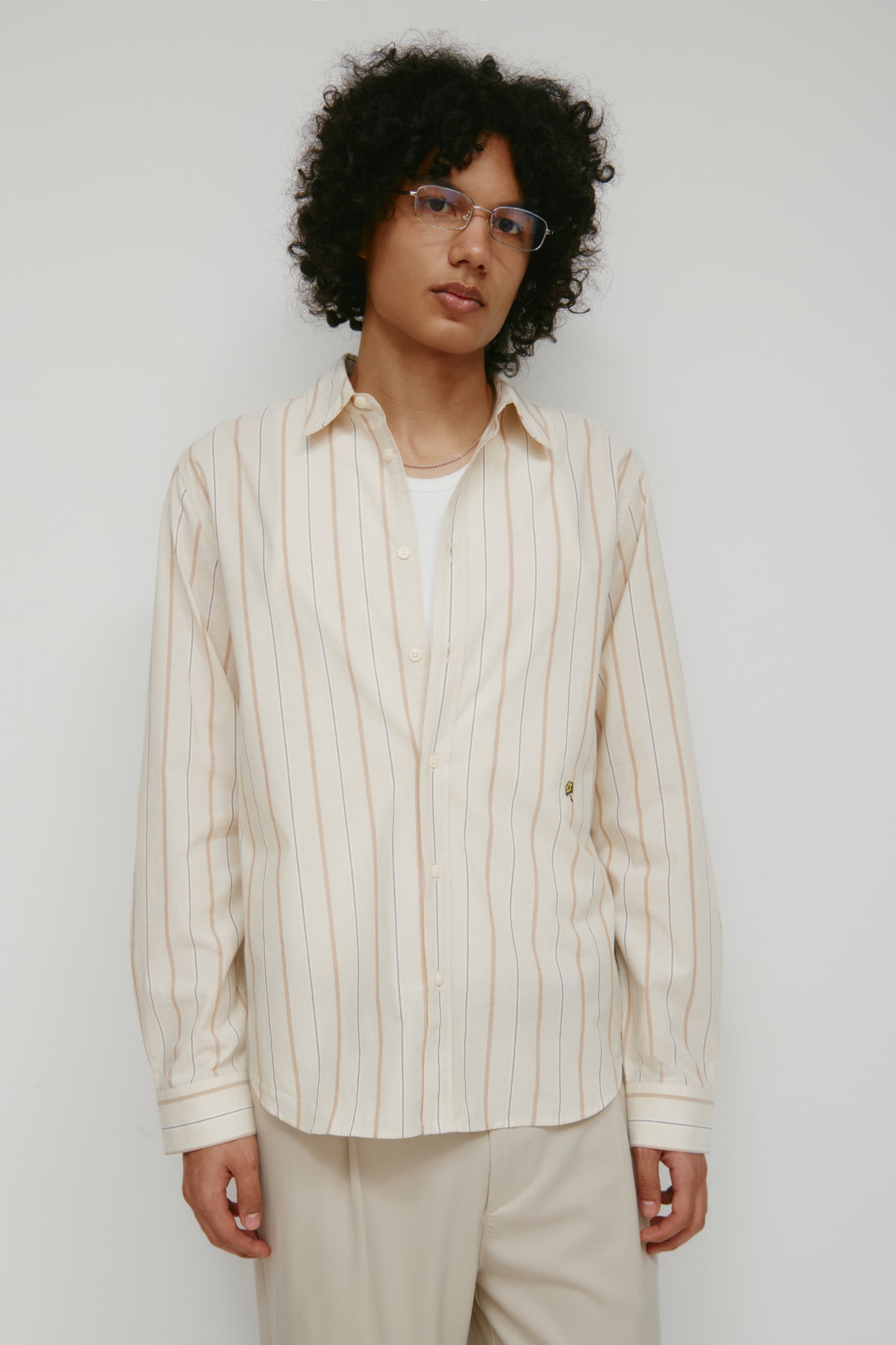 Men's Classic Stripe Shirt in Stone/Otter/Walnut Stripe