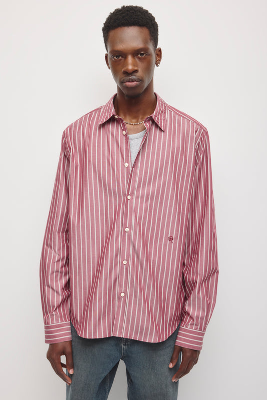 Men's Classic Stripe Shirt in Tawny Port/Gypsum Stripe