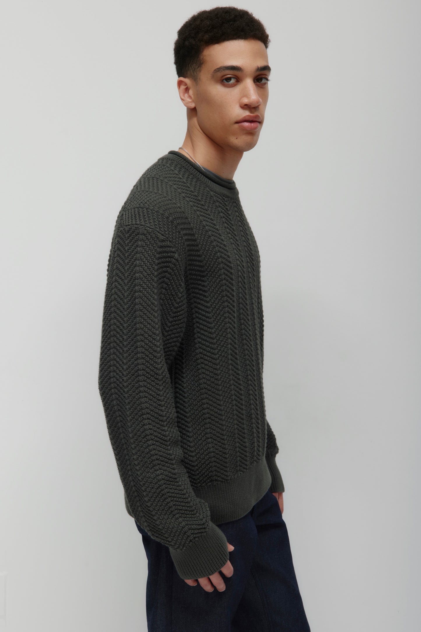 Men's Dahab Rollneck Sweater in Beluga