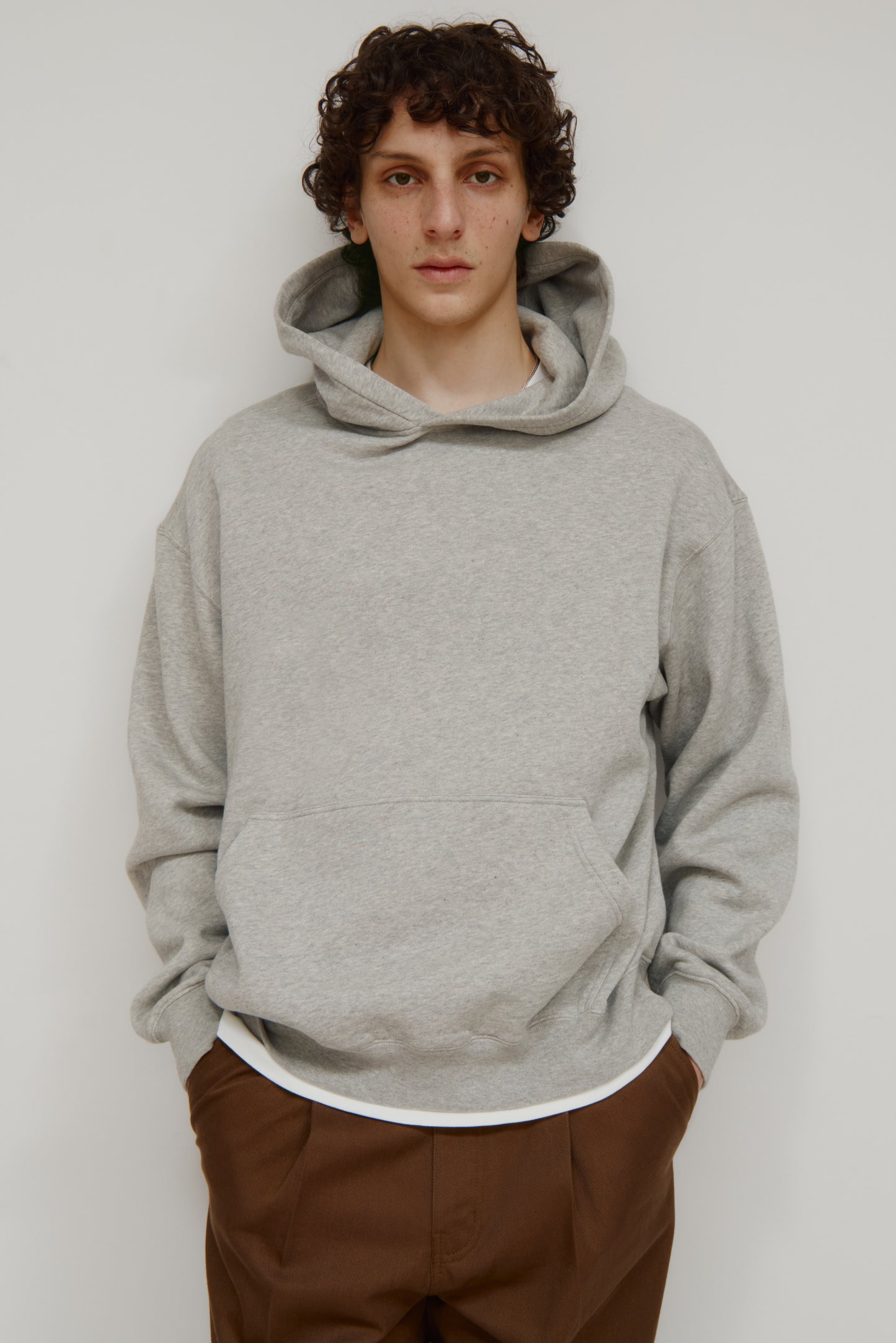 Men's Essential Hoodie  in Heather Grey
