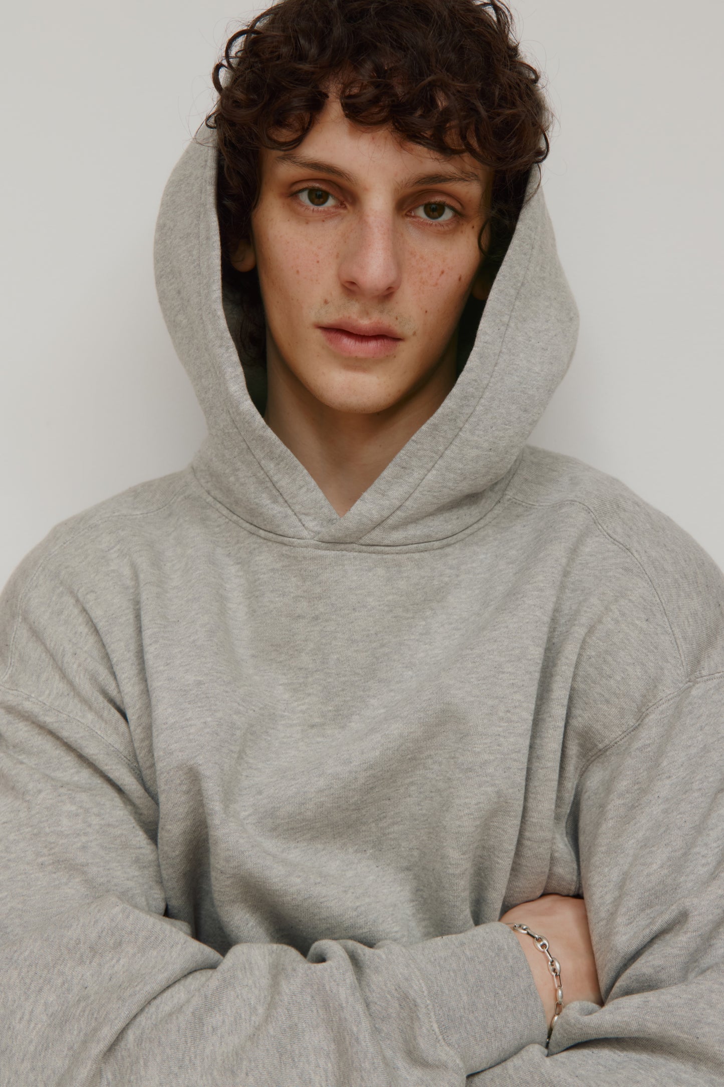 Men's Essential Hoodie  in Heather Grey