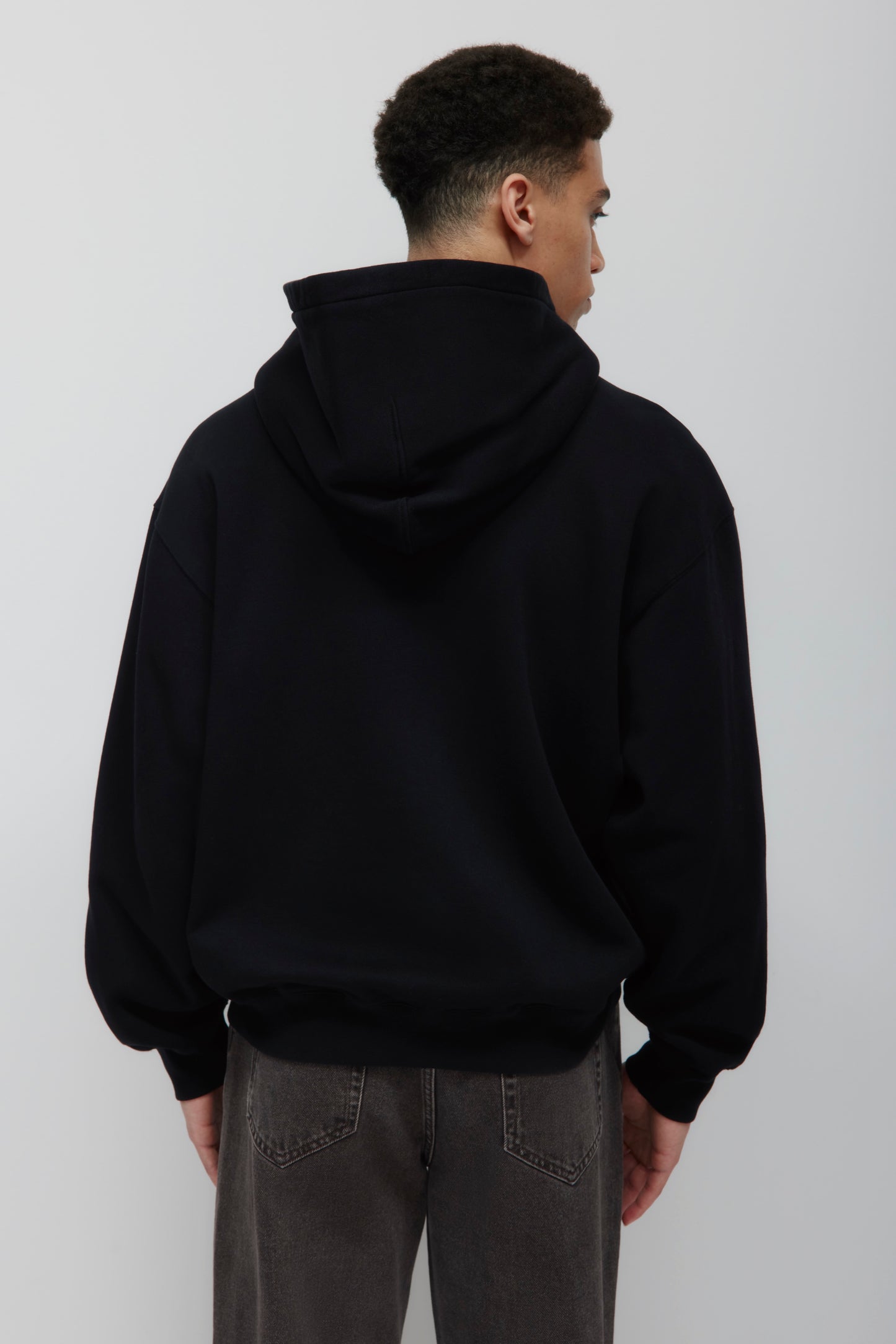 Men's Essential Zip Hoodie in Black