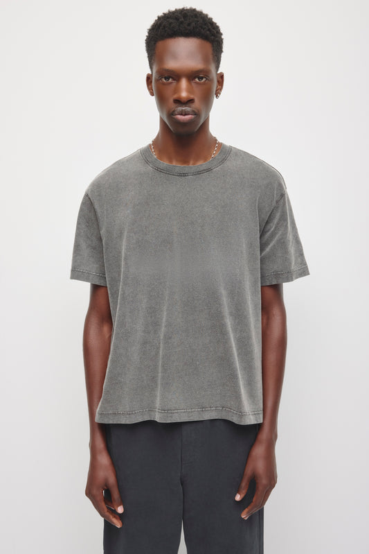 Men's Fade out Crew  in Almost Black