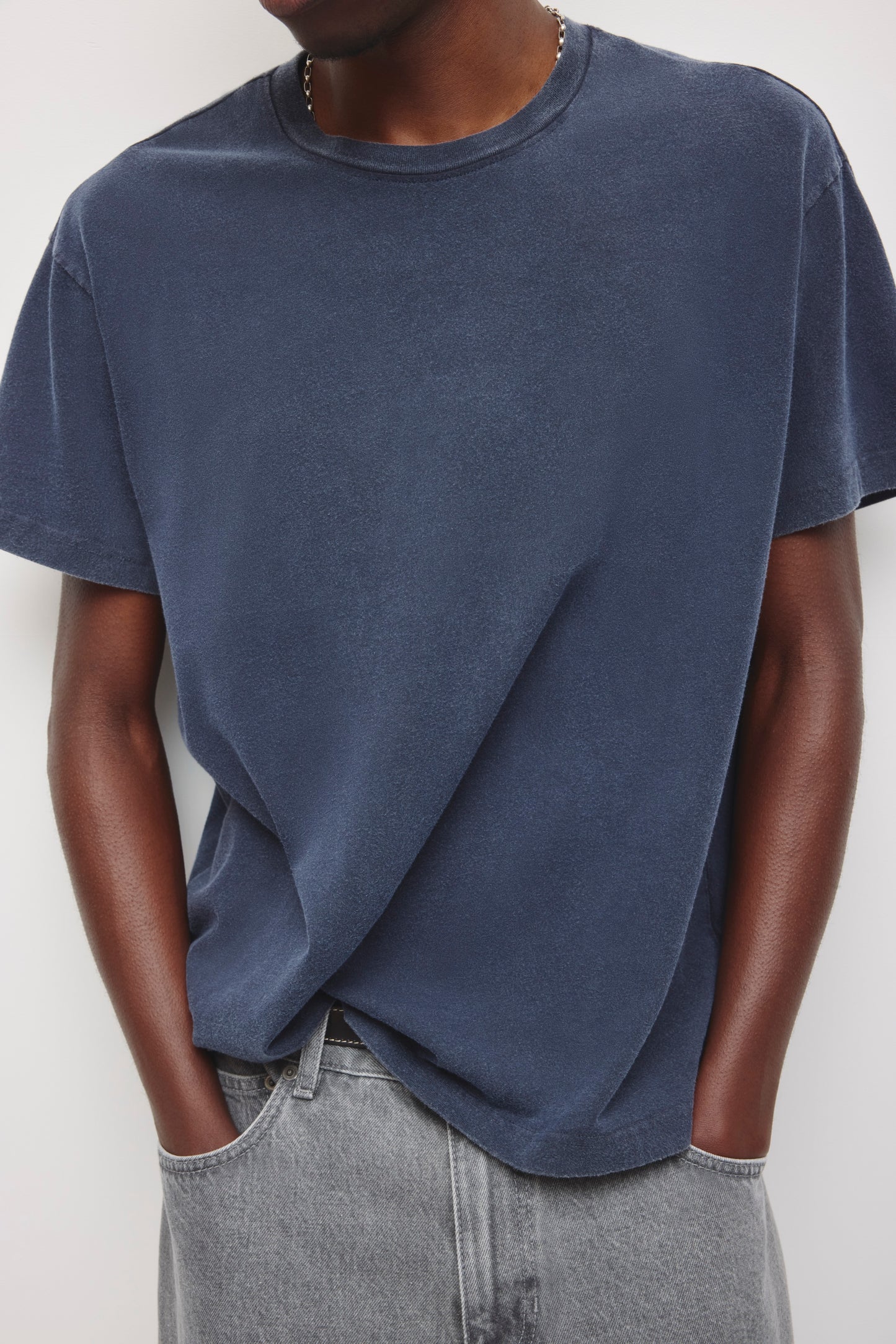 Men's Fade out Crew  in Pitch Navy
