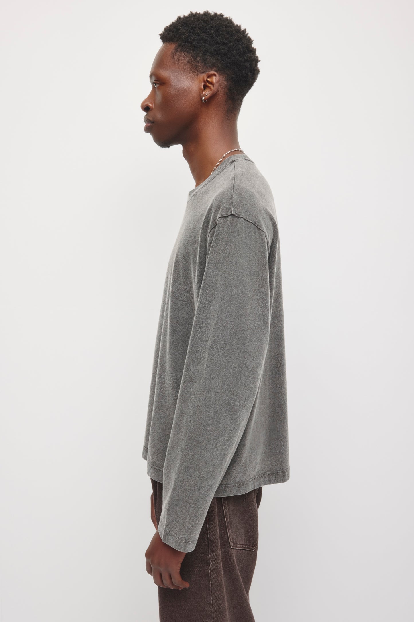Men's Fade out Longsleeve in Almost Black