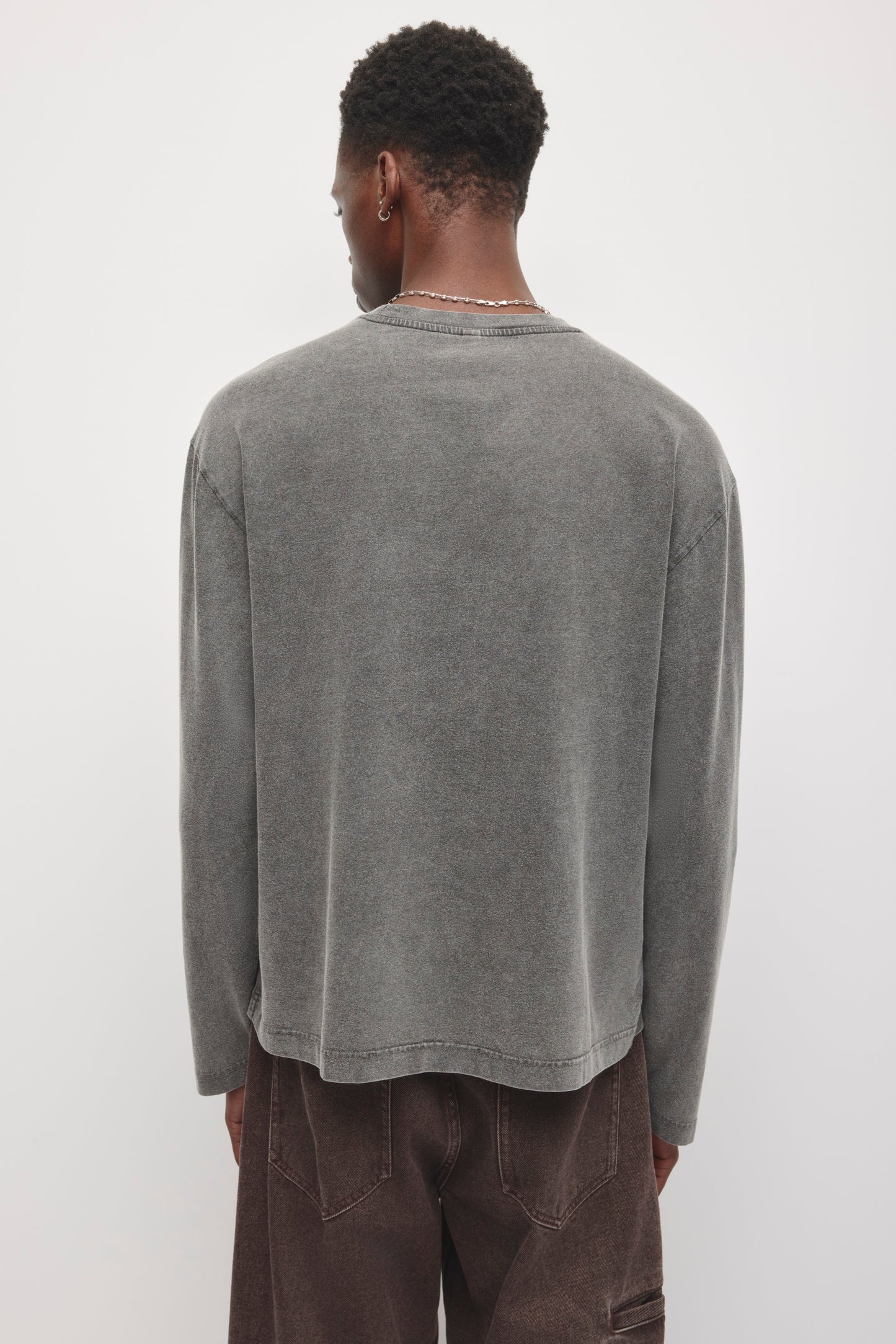 Men's Fade out Longsleeve in Almost Black