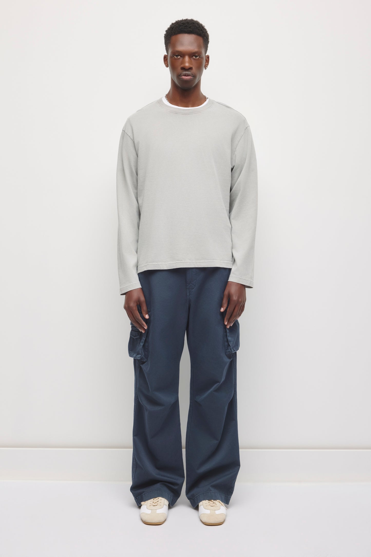 Men's Fade Out Longsleeve in Pebble
