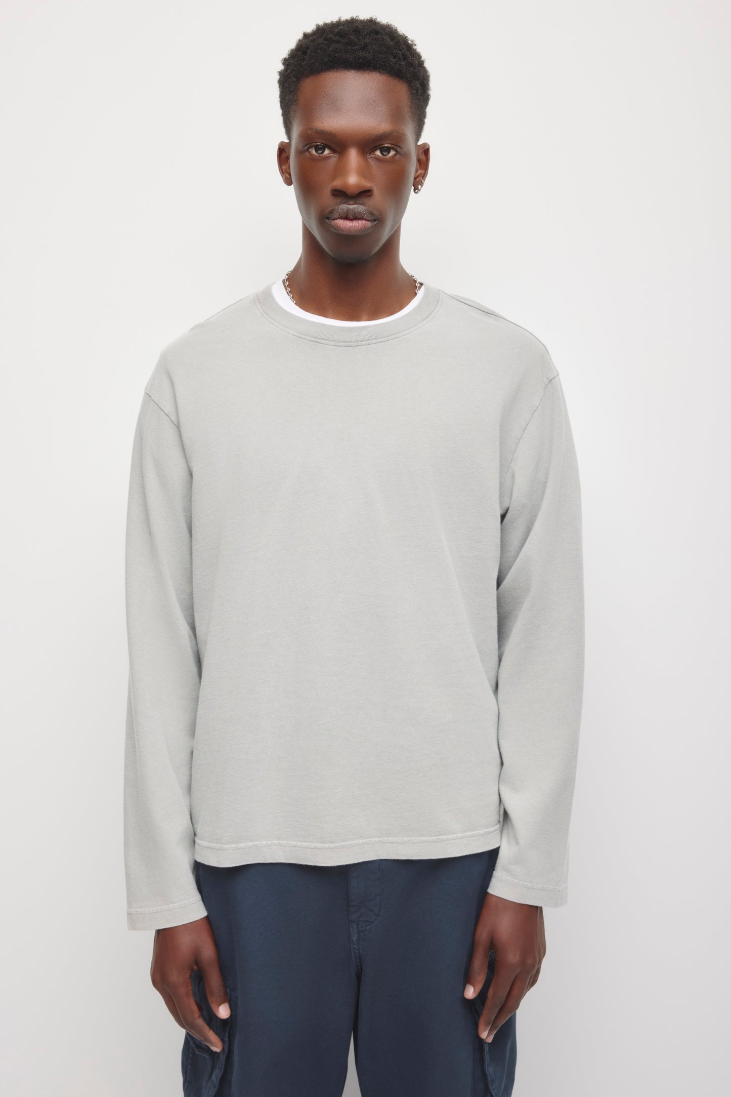 Men's Fade Out Longsleeve in Pebble