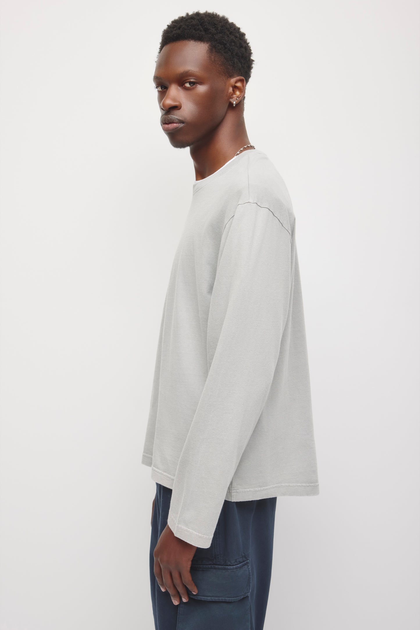 Men's Fade Out Longsleeve in Pebble
