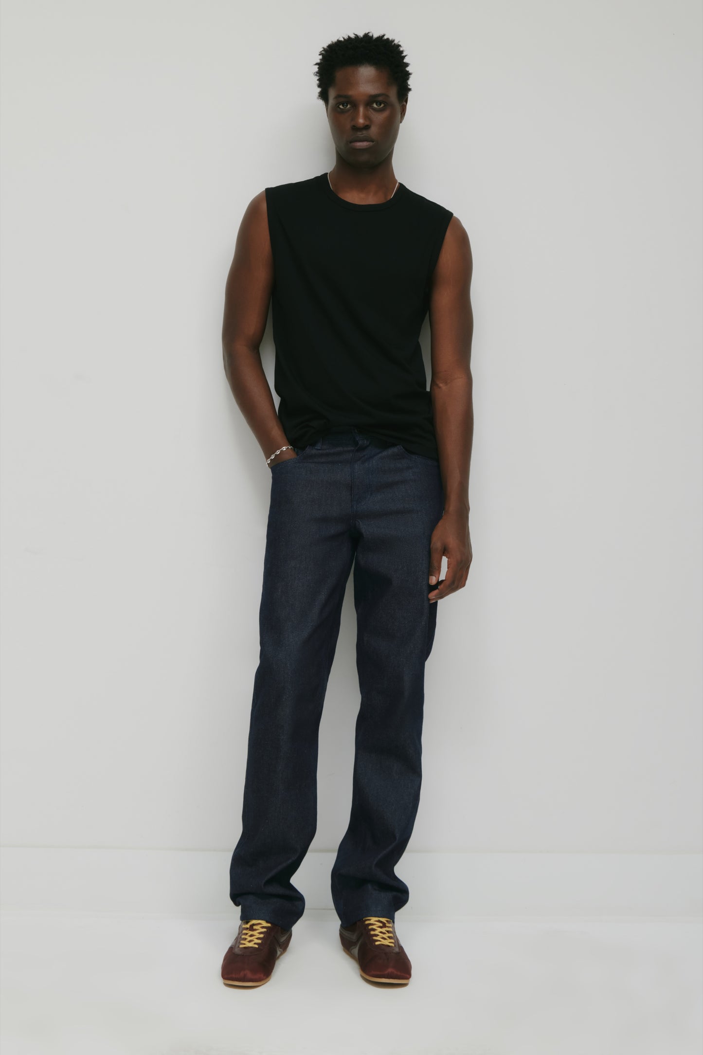 Men's Fitted Tank in Black