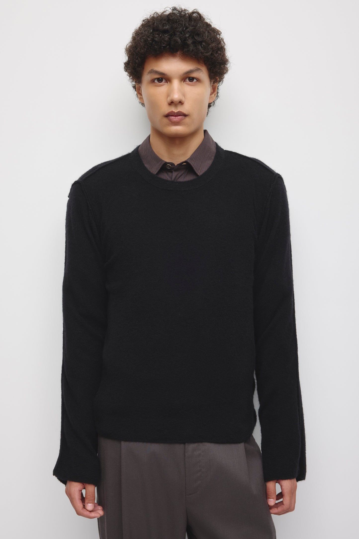 Men's Ghazal Alpaca Sweater in Black
