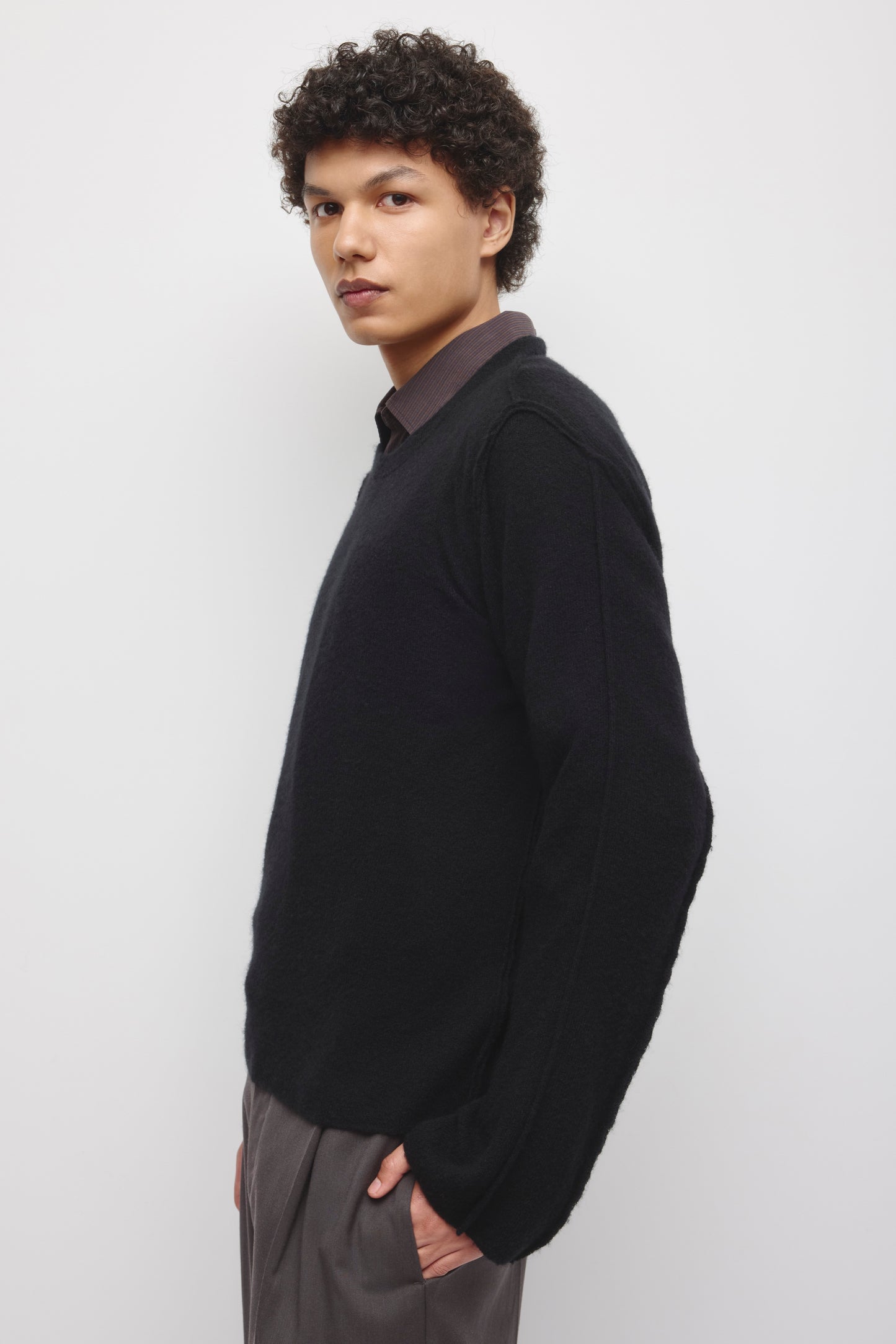 Men's Ghazal Alpaca Sweater in Black