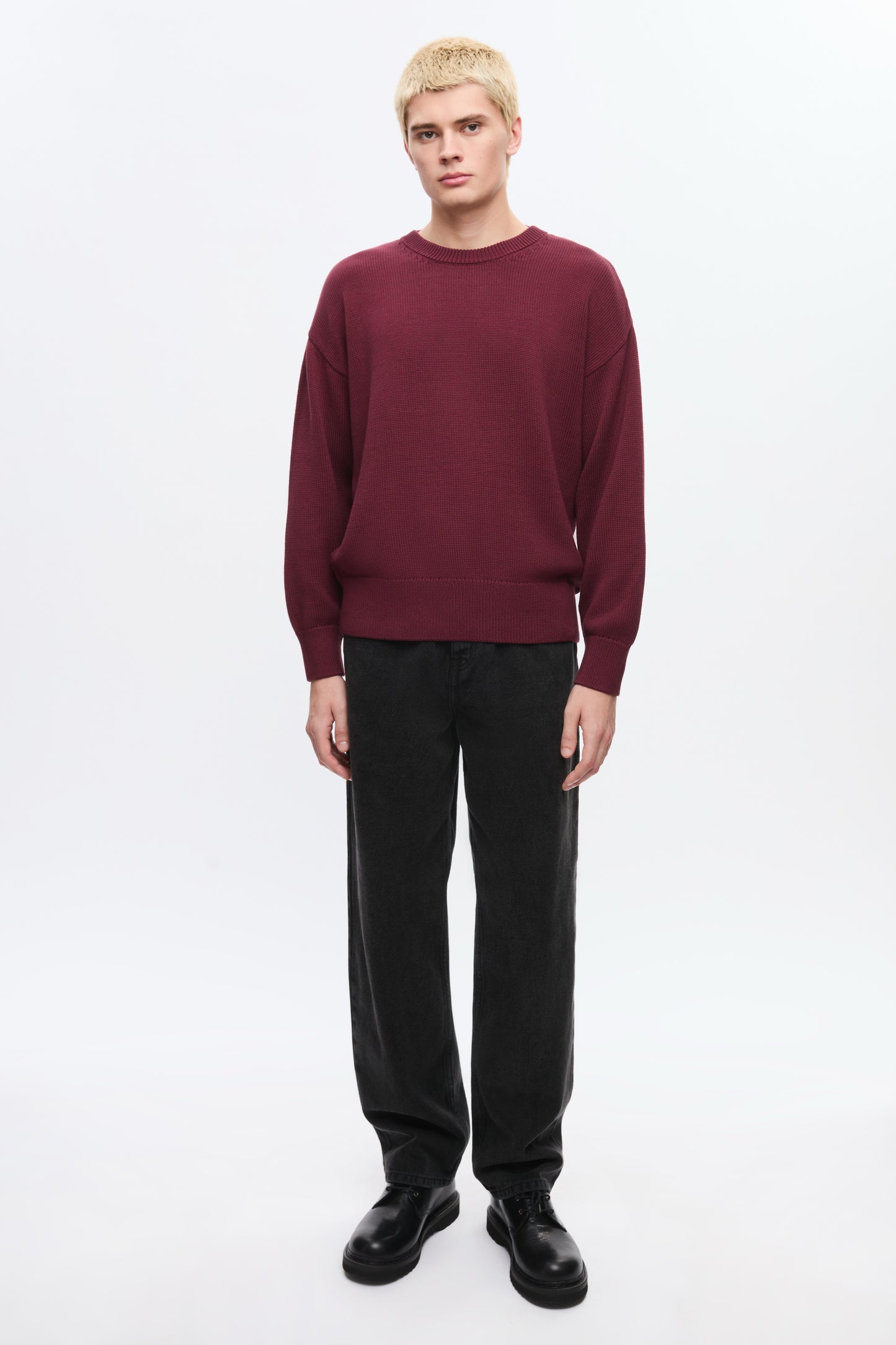 Men's Hamatah Sweater in Burgundy Melange