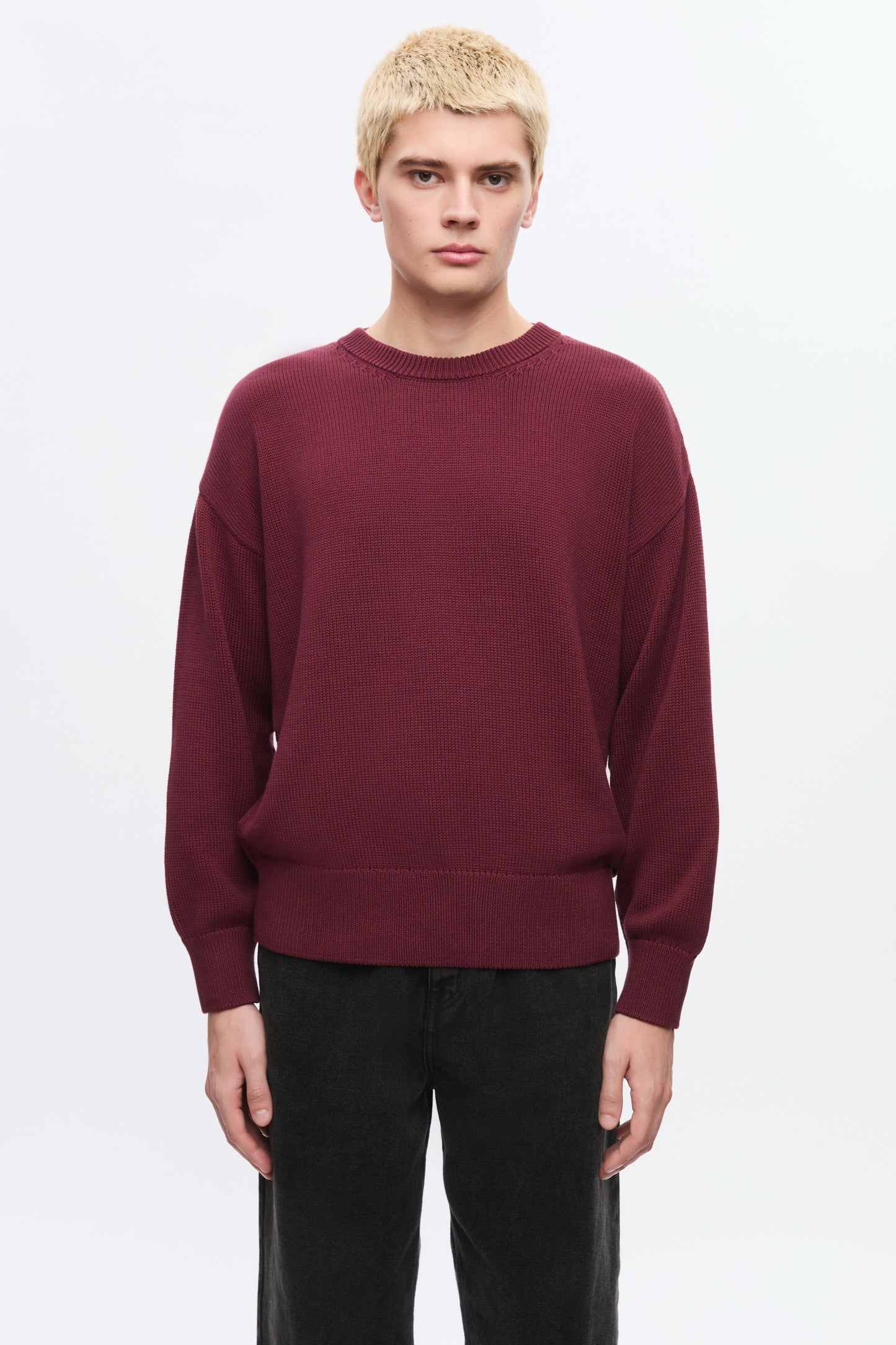 Men's Hamatah Sweater in Burgundy Melange