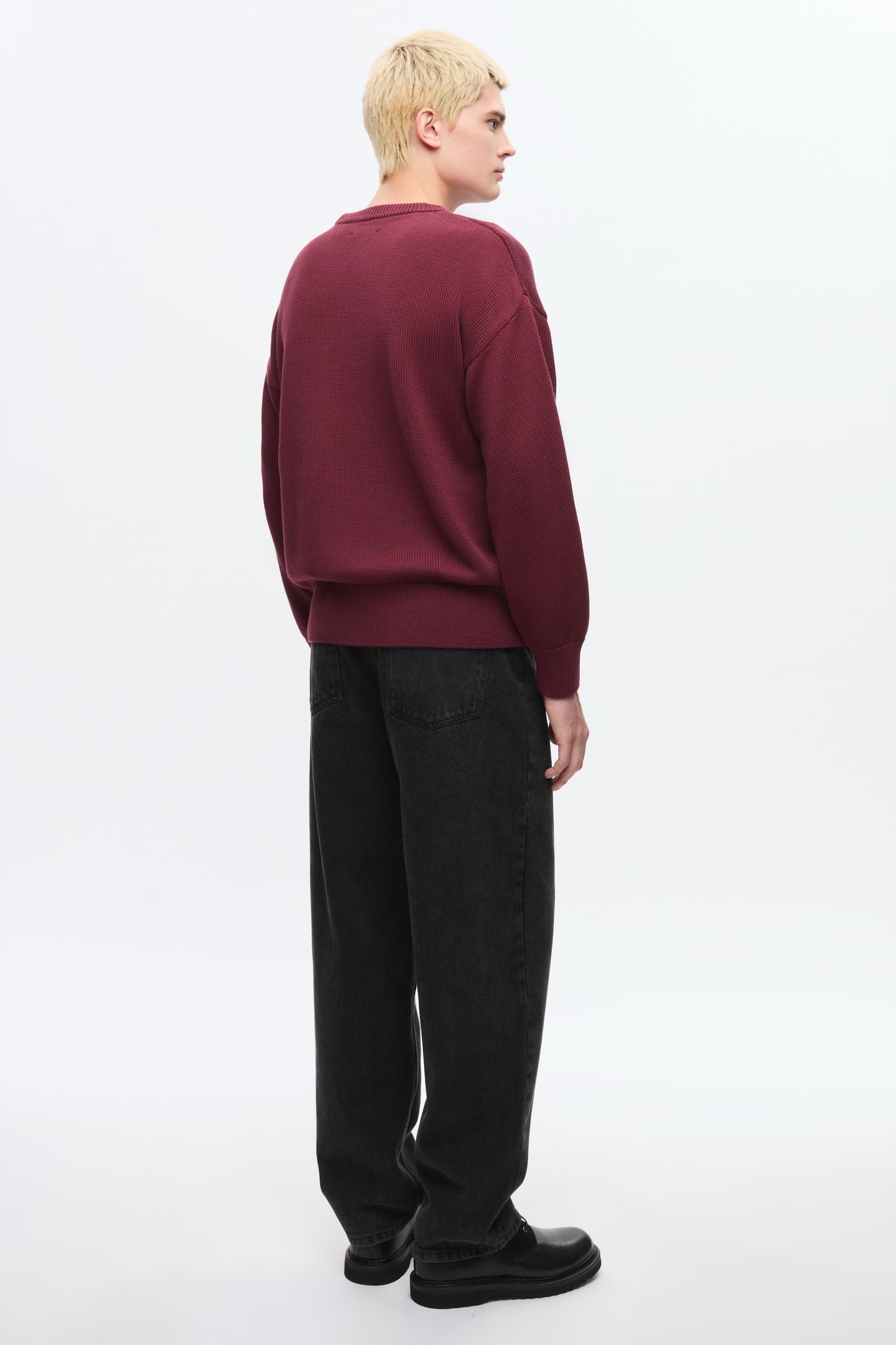 Men's Hamatah Sweater in Burgundy Melange