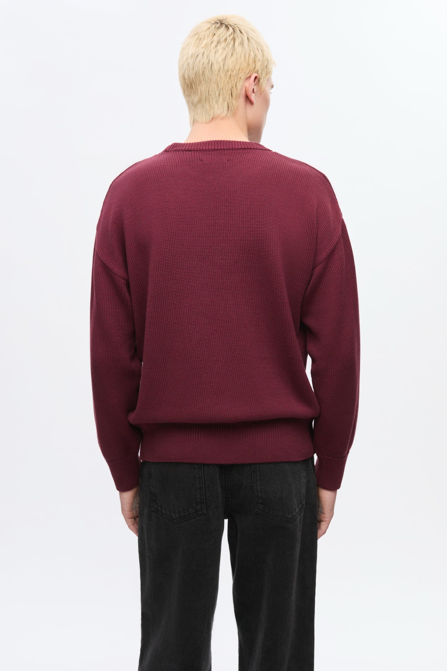 Men's Hamatah Sweater in Burgundy Melange