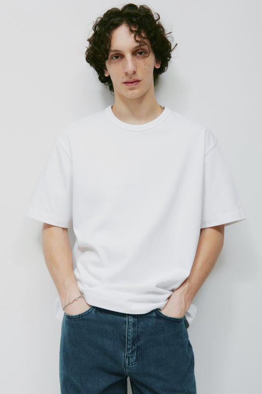 Men's Heavyweight Box Crew in White