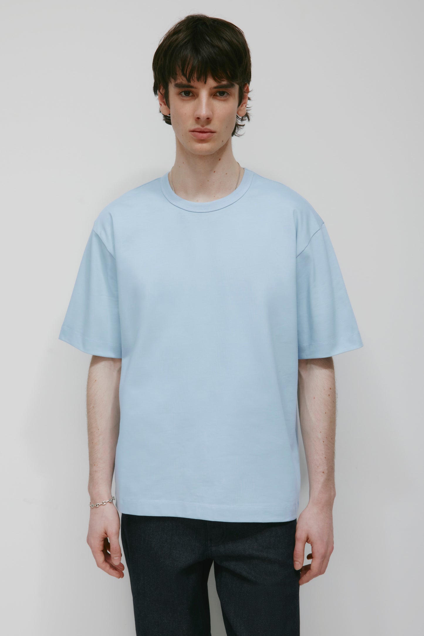 Men's Heavyweight Box Crew in Blue Aura