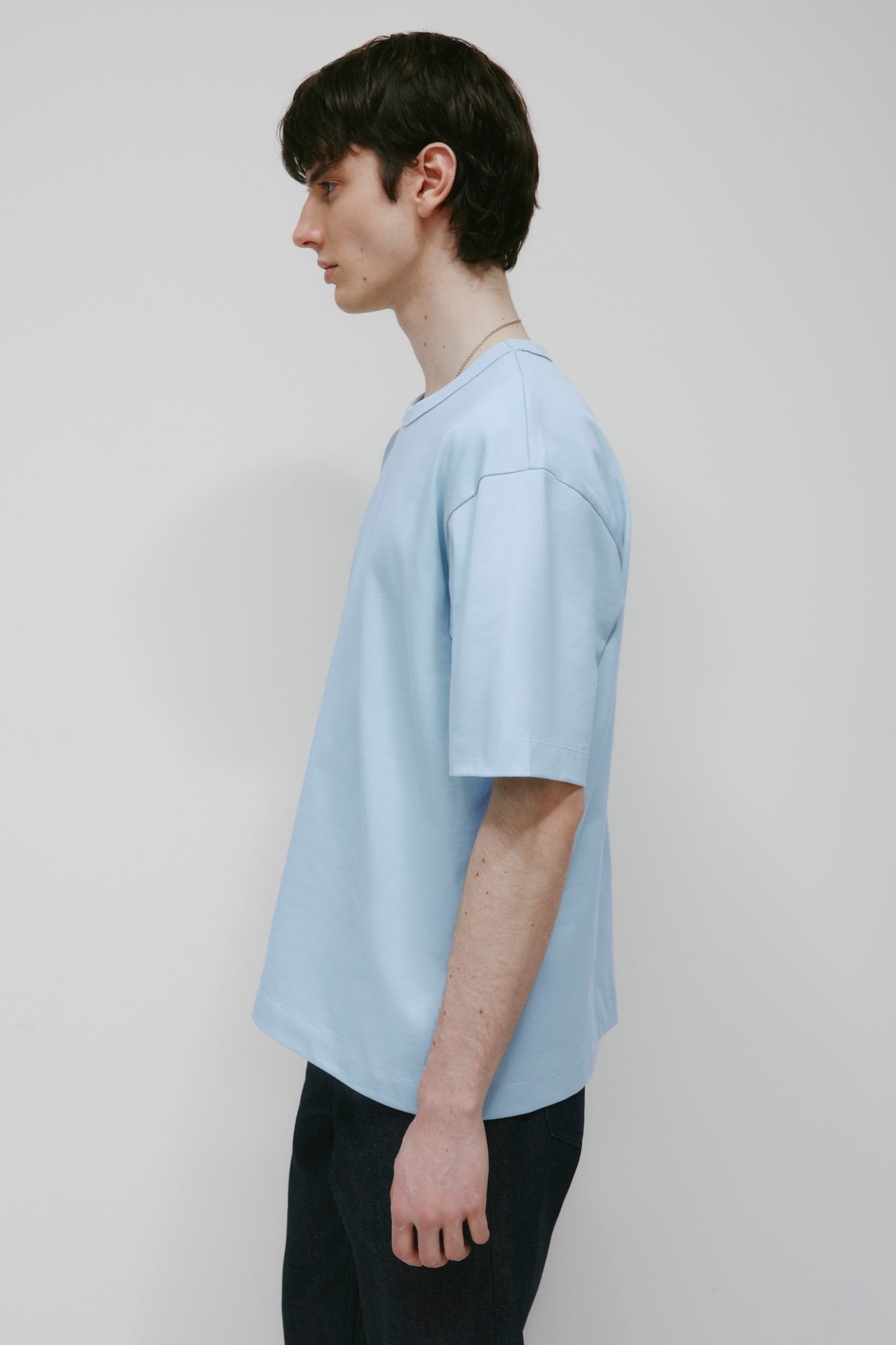Men's Heavyweight Box Crew in Blue Aura