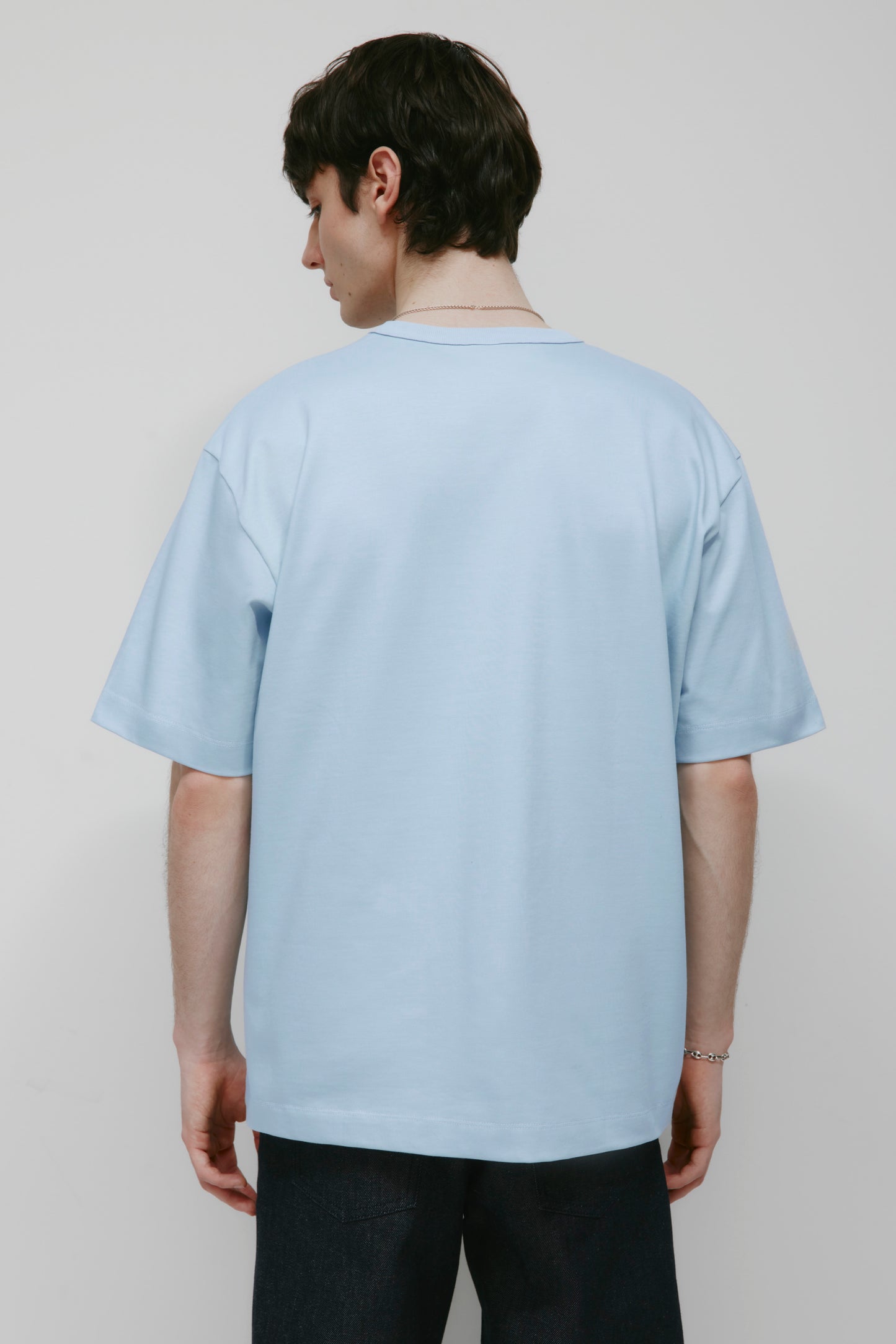 Men's Heavyweight Box Crew in Blue Aura