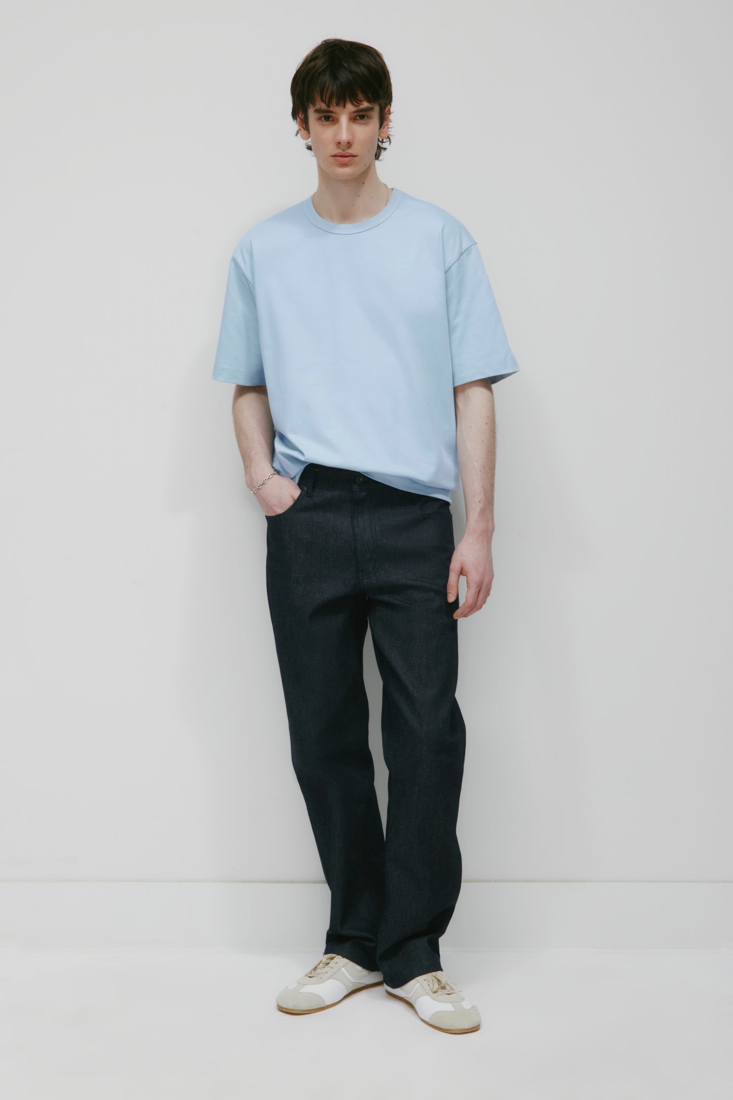 Men's Heavyweight Box Crew in Blue Aura