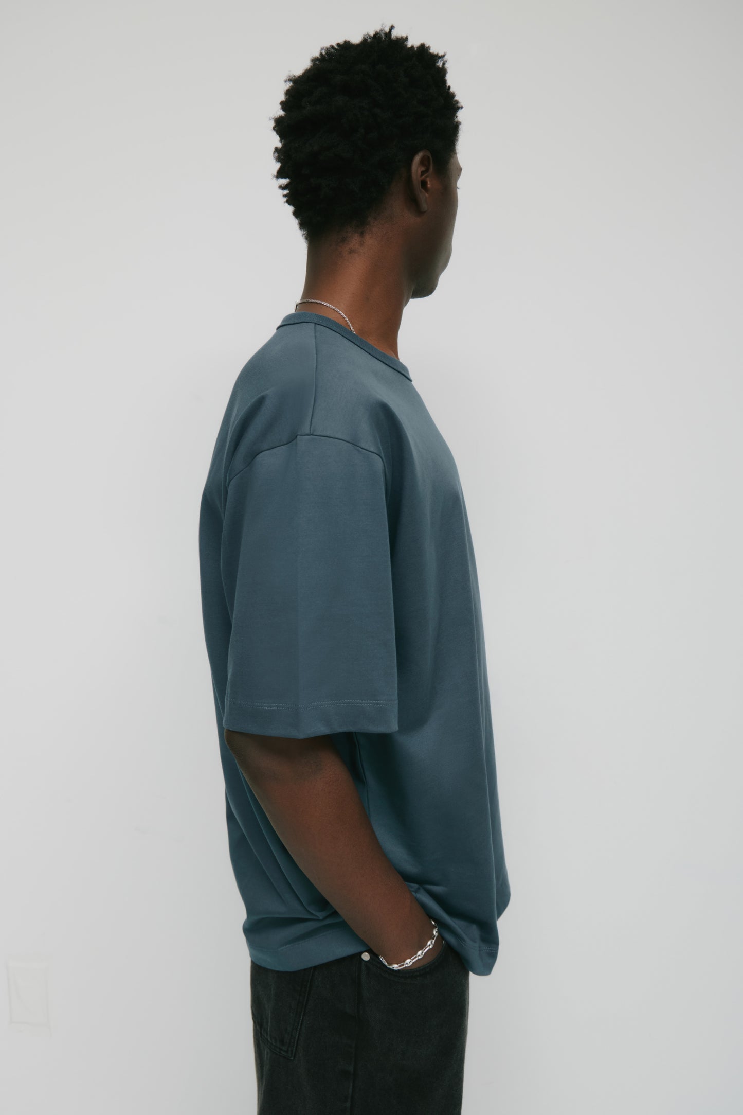 Men's Heavyweight Box Crew in Dark Slate