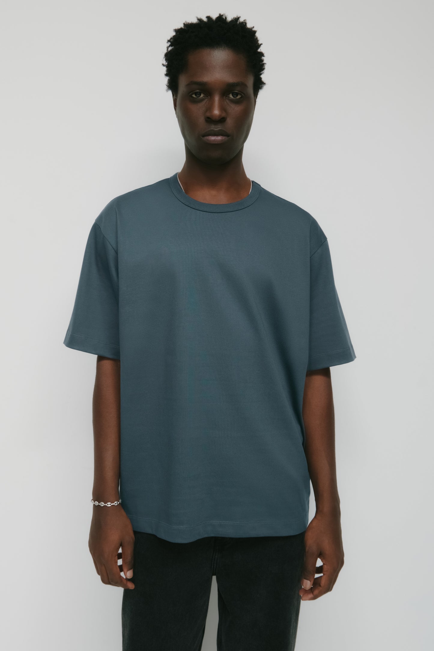 Men's Heavyweight Box Crew in Dark Slate
