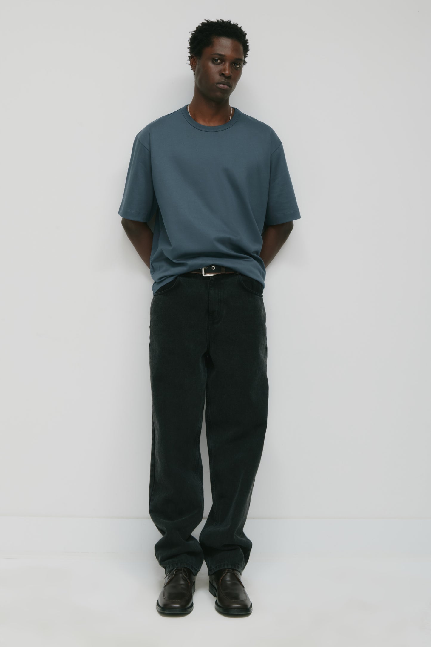 Men's Heavyweight Box Crew in Dark Slate