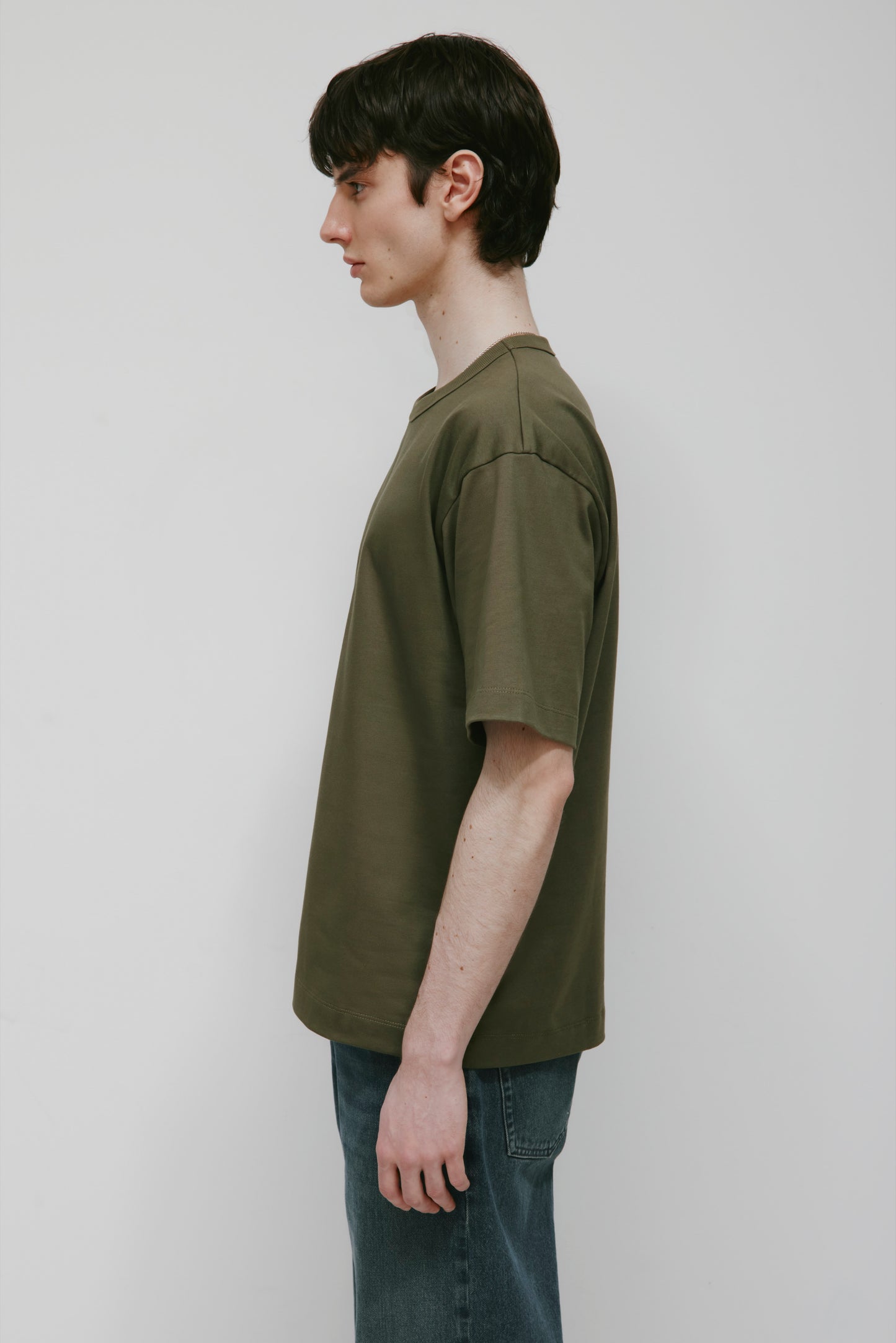 Men's Heavyweight Box Crew in Olive