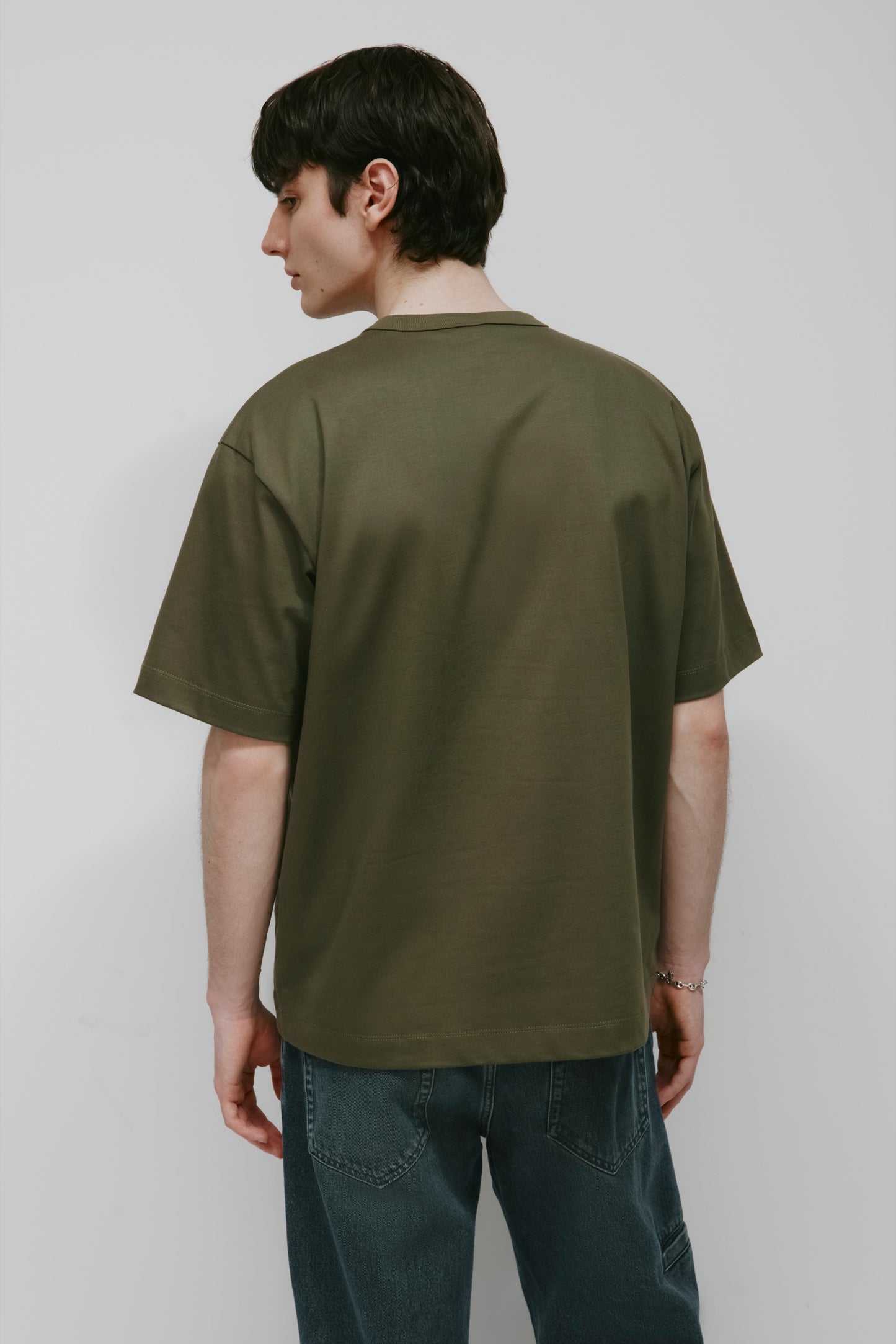 Men's Heavyweight Box Crew in Olive