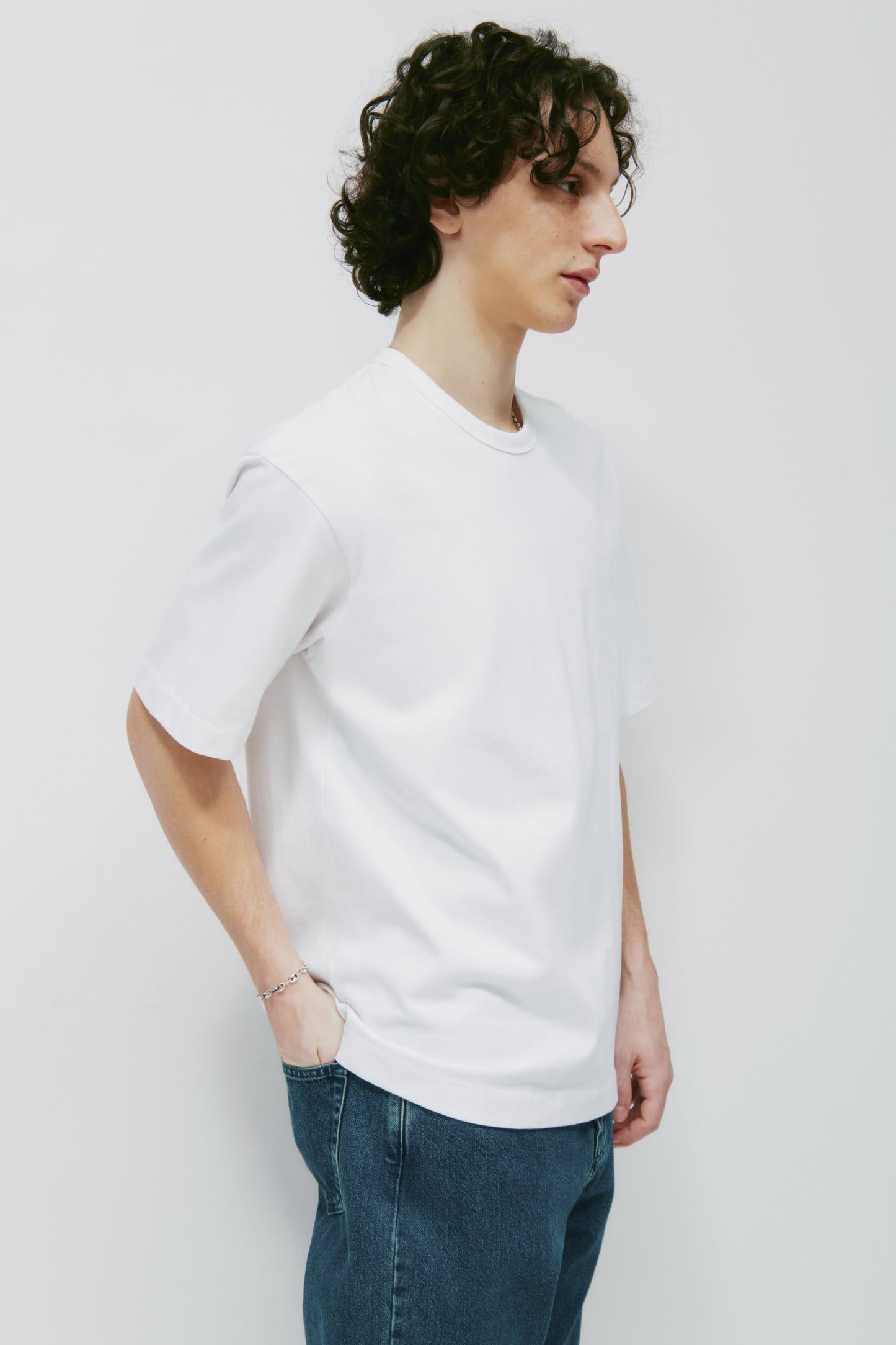 Men's Heavyweight Box Crew in White
