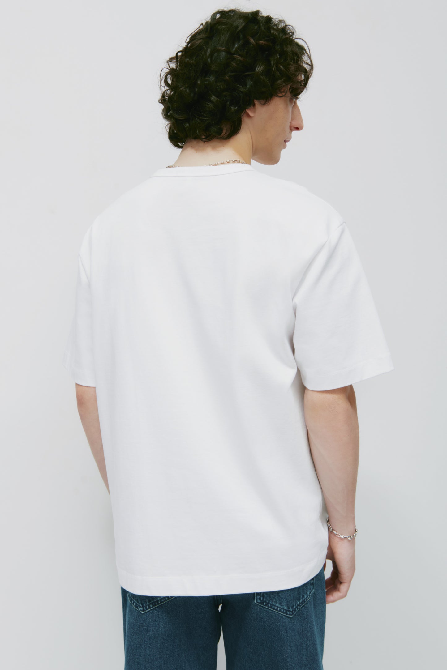 Men's Heavyweight Box Crew in White