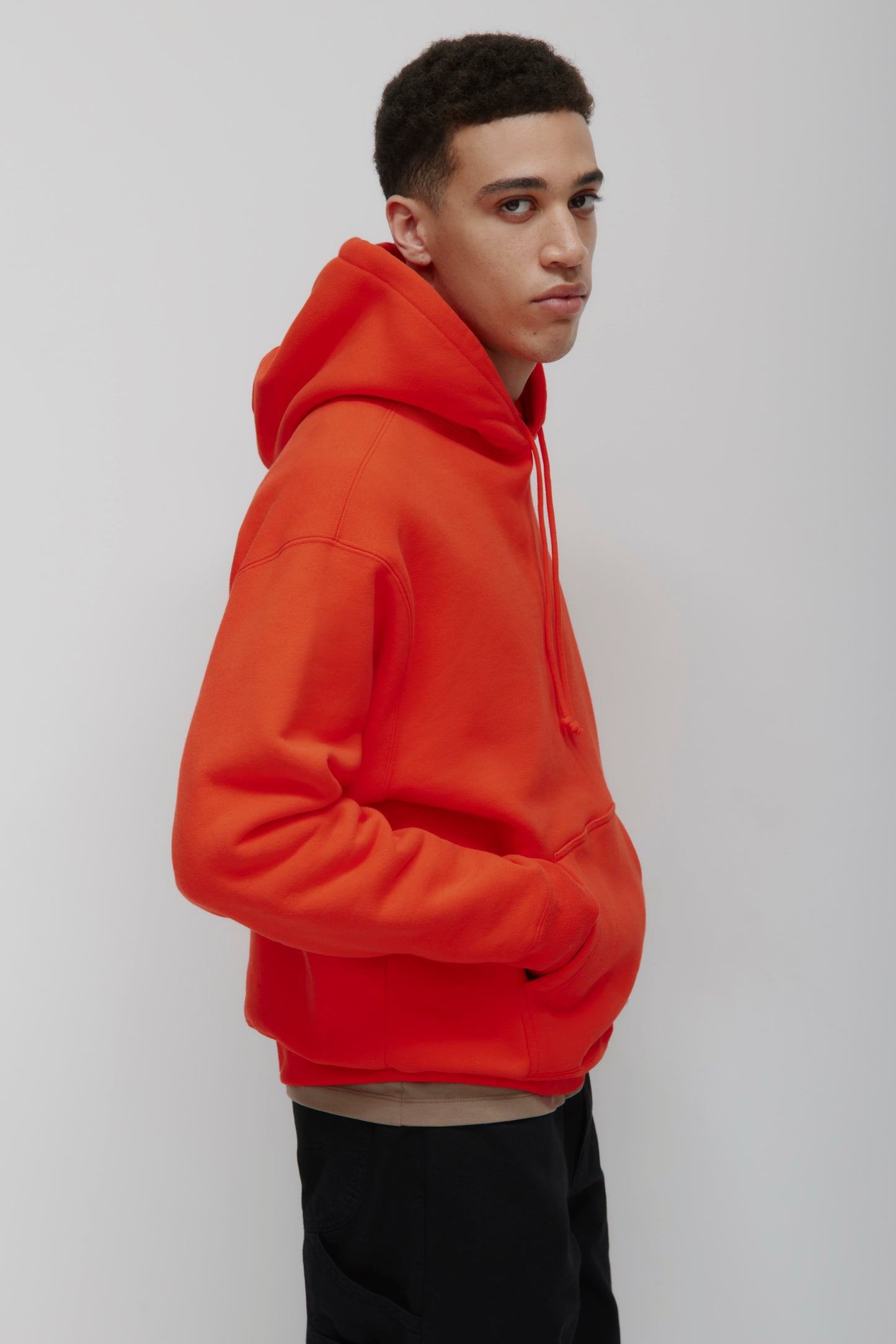 Men's Heavyweight Hoodie in Fiery Red