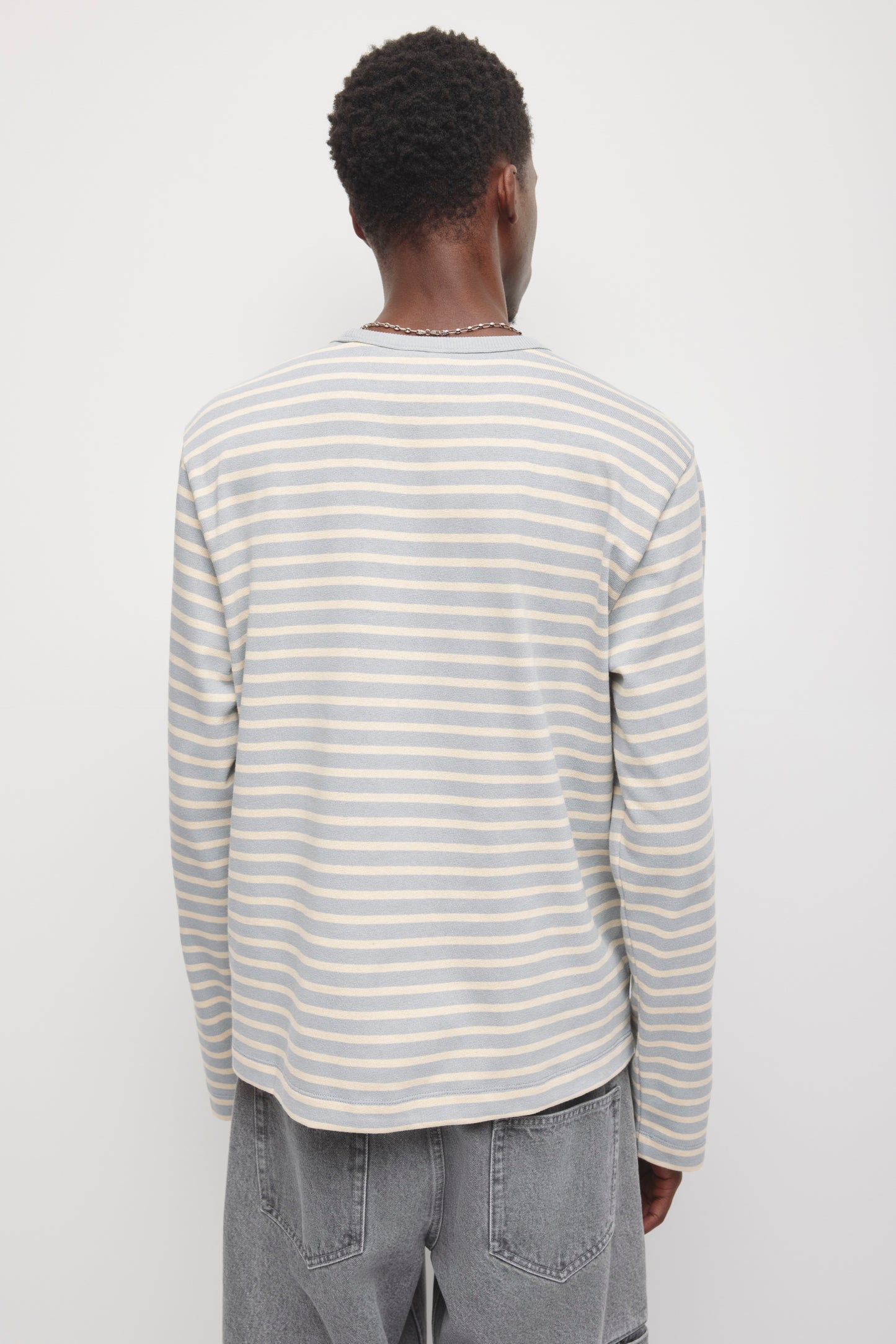 Men's Heavyweight Rib Longsleeve in Storm/Cream
