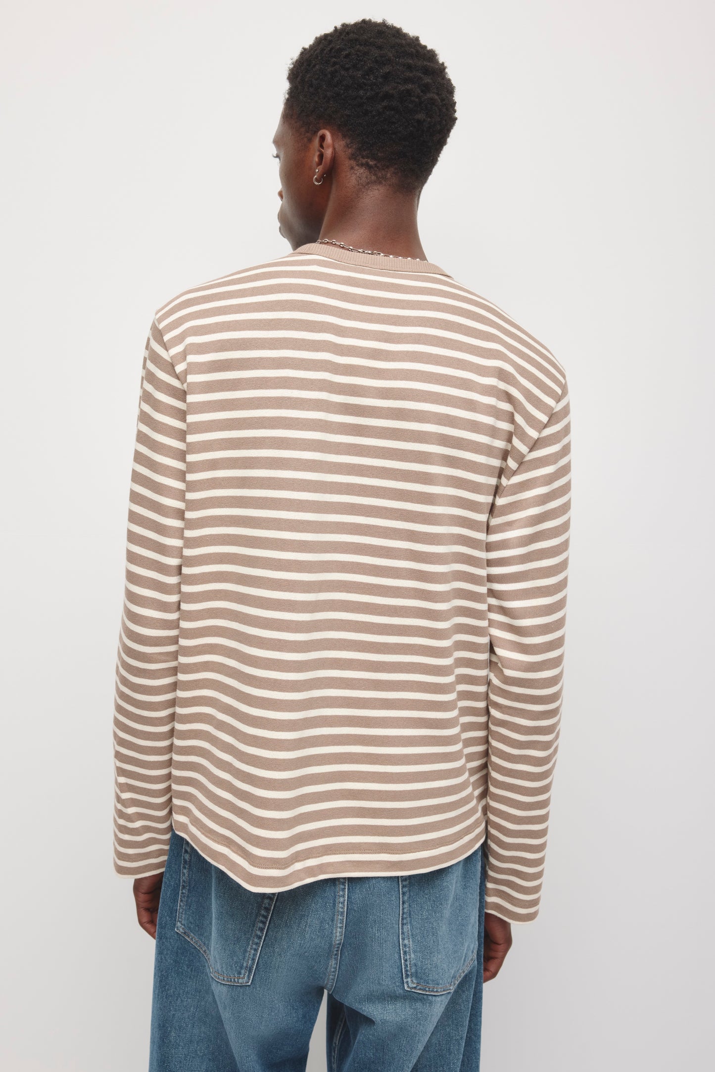 Men's Heavyweight Rib Longsleeve in Taupe/Birch