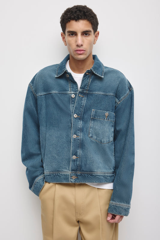 Men's Lammah Denim Jacket in Vintage Wash