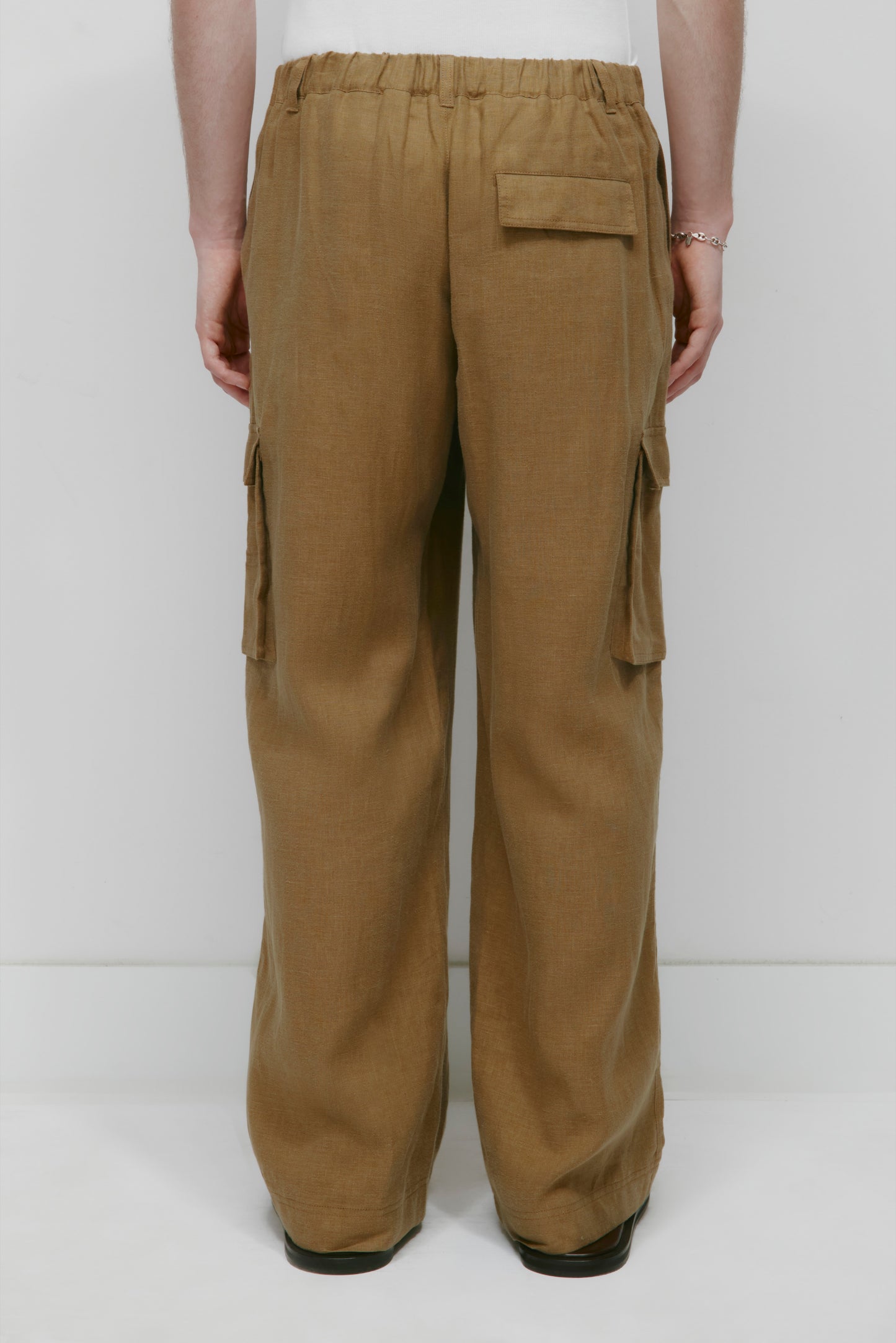 Men's Sila Linen Cargo Pant in Otter