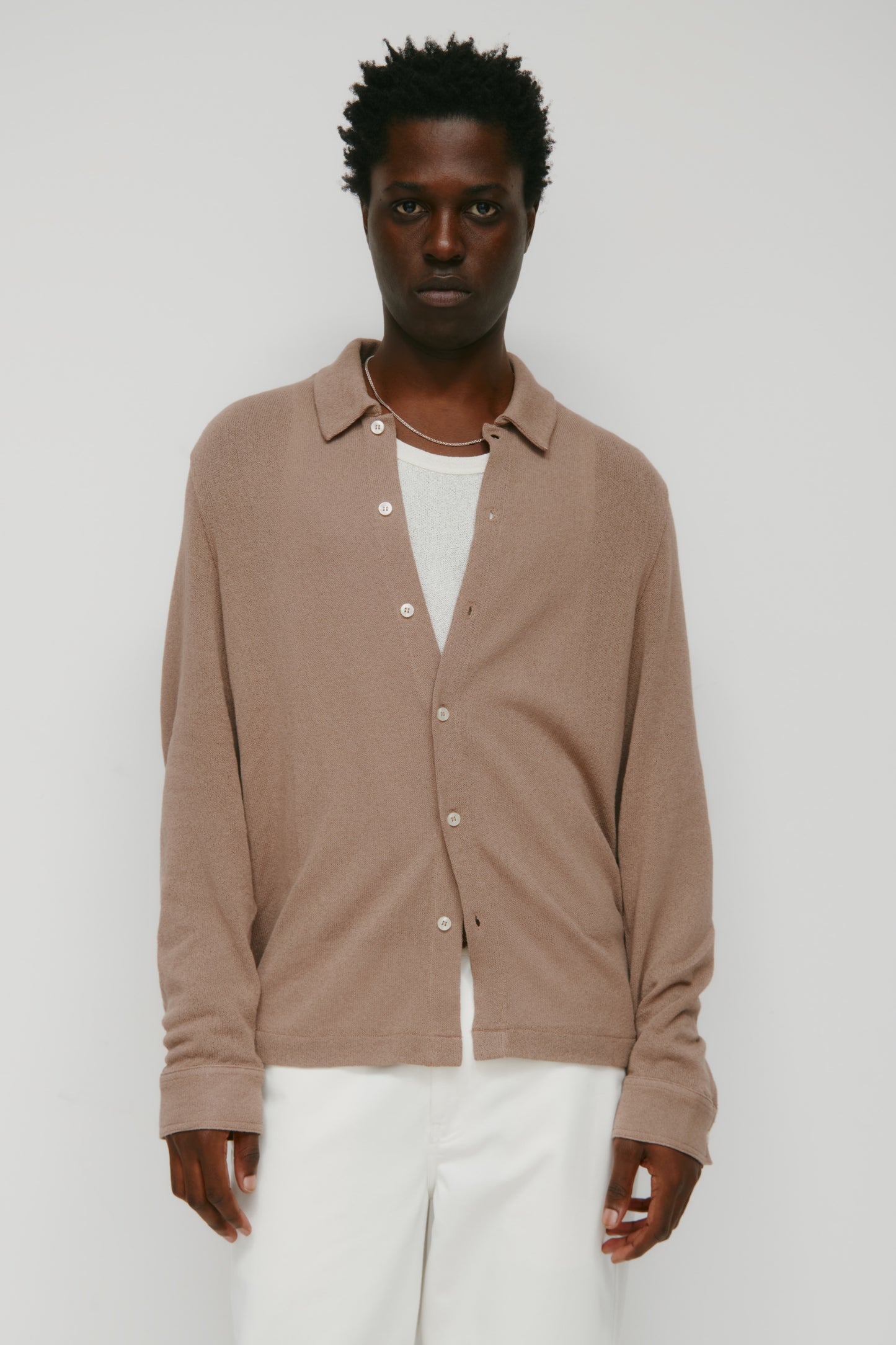 Men's Luxor Jersey Shirt in Taupe