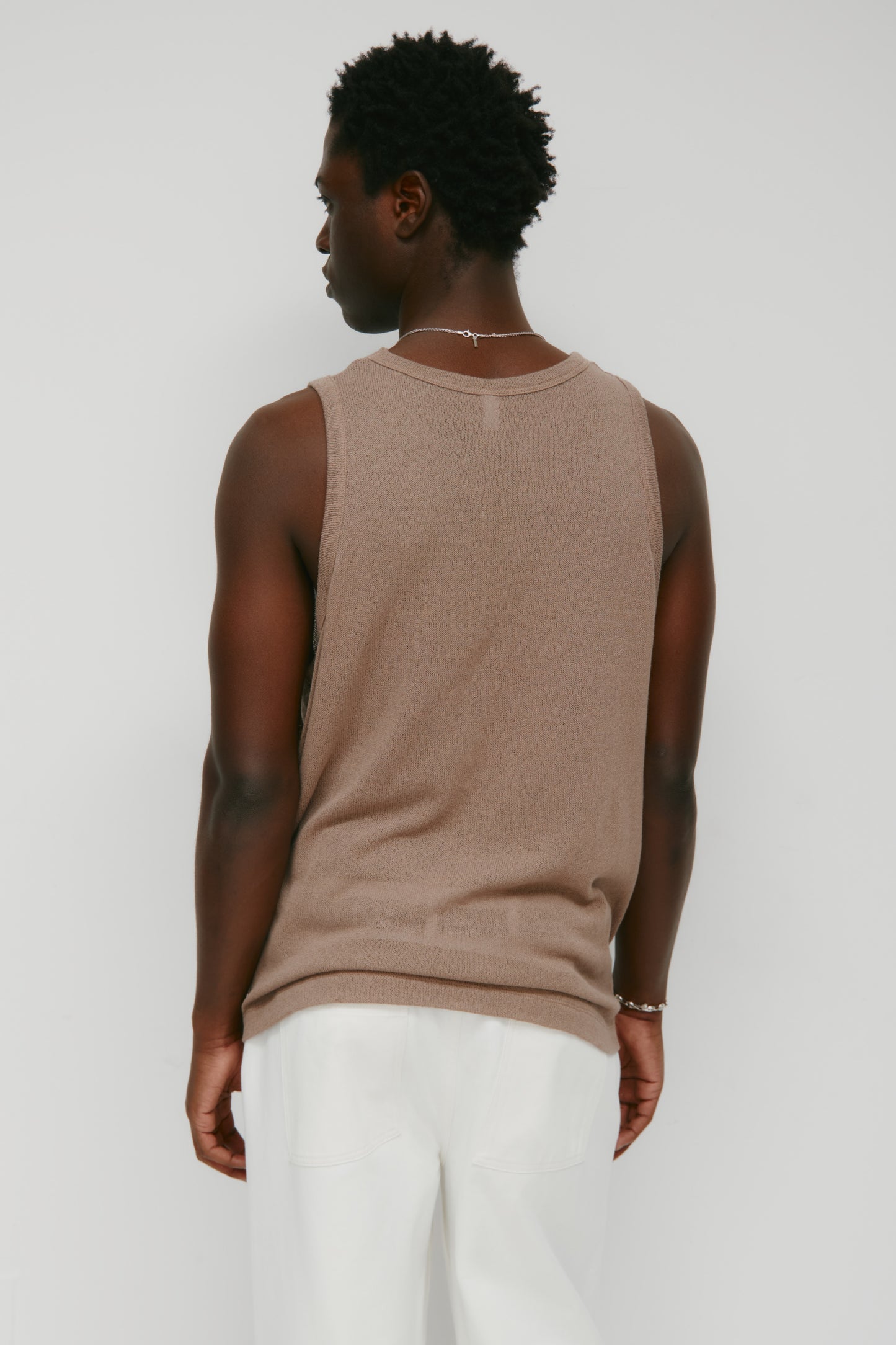 Men's Luxor Jersey Tank in Taupe