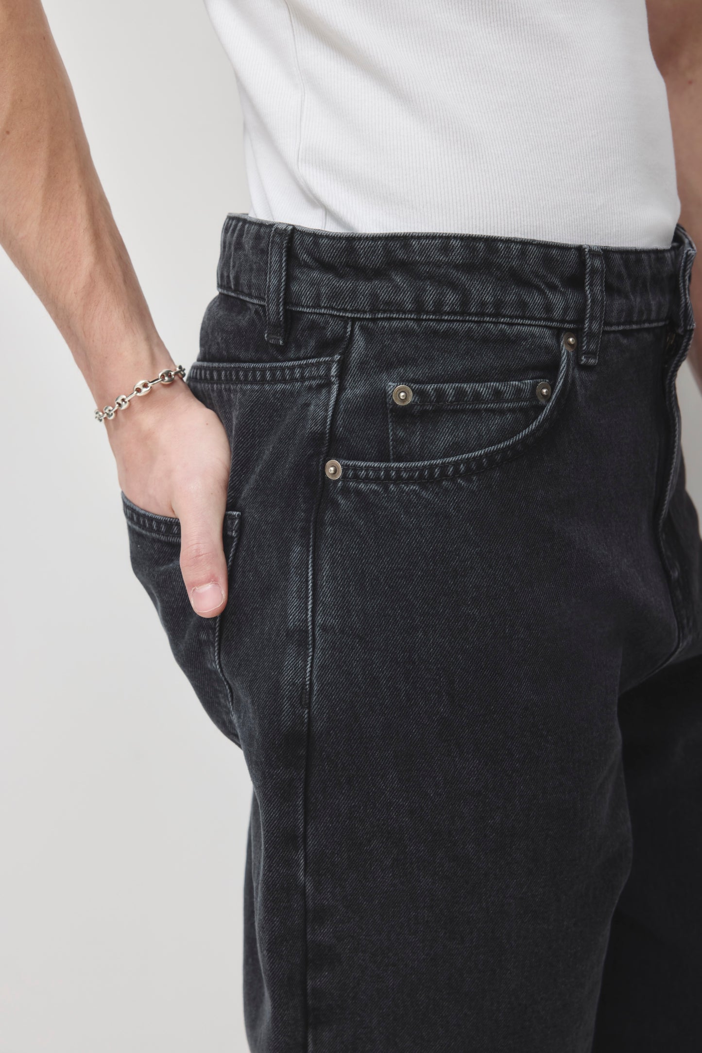 Men's Masa Denim in Washed Black