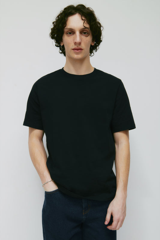 Men's Midweight Crew in Black