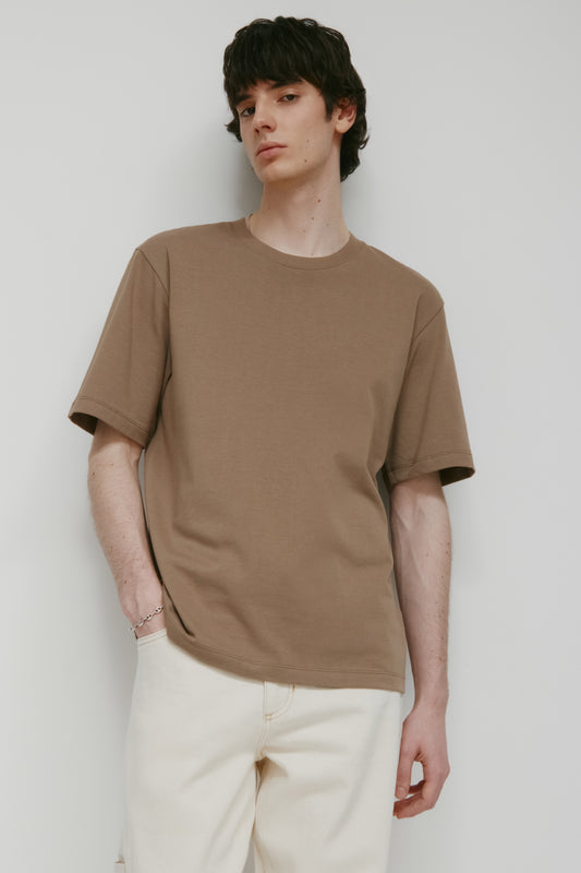Men's Midweight Crew in Taupe