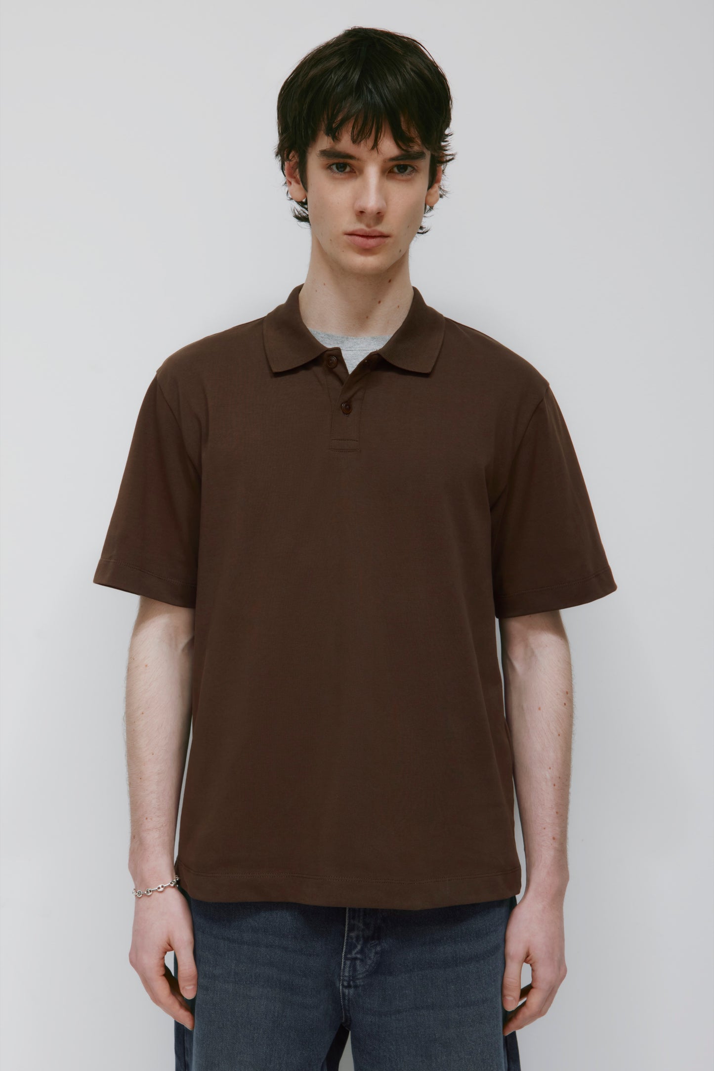 Men's Midweight Polo in Walnut