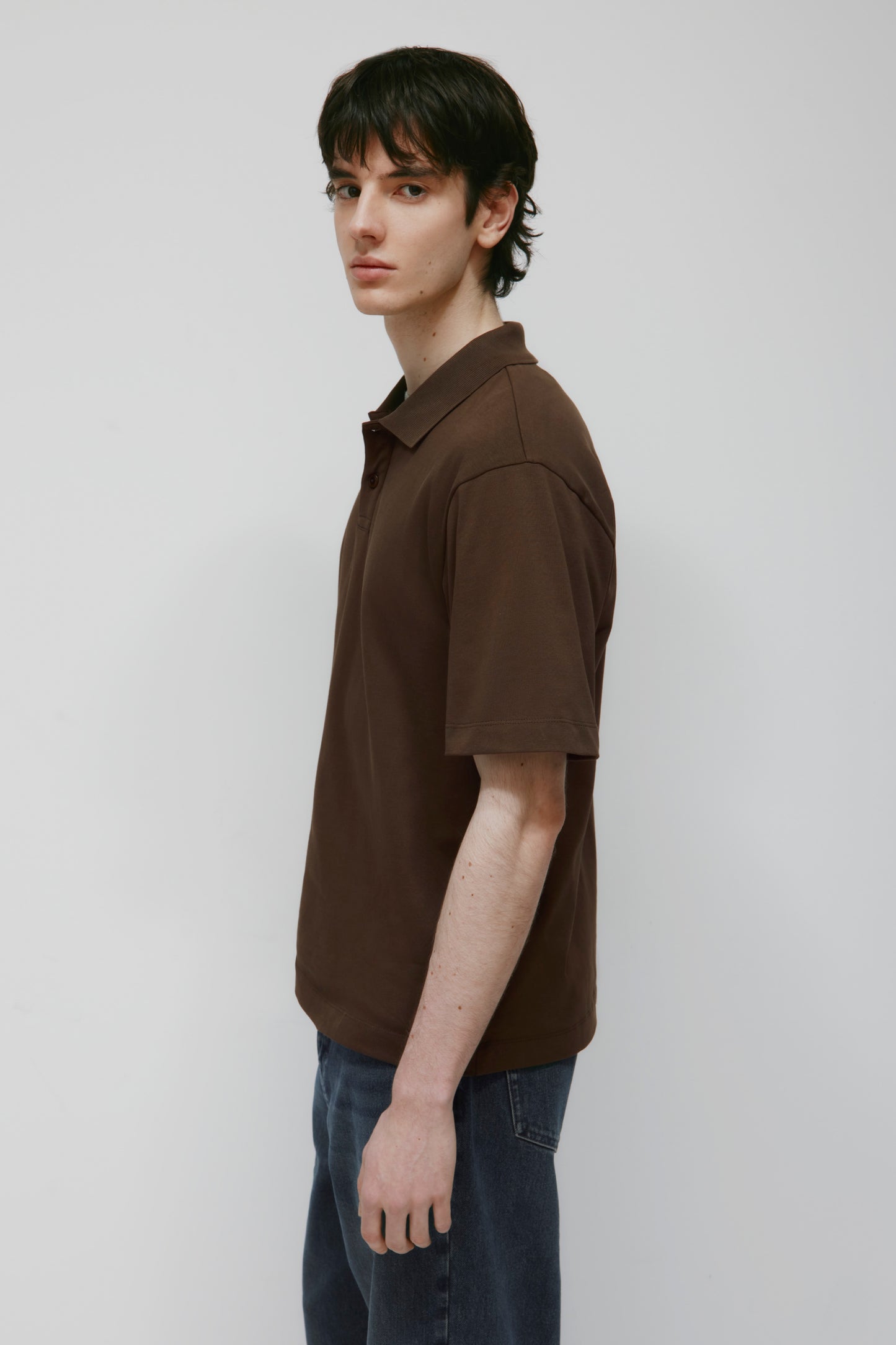 Men's Midweight Polo in Walnut