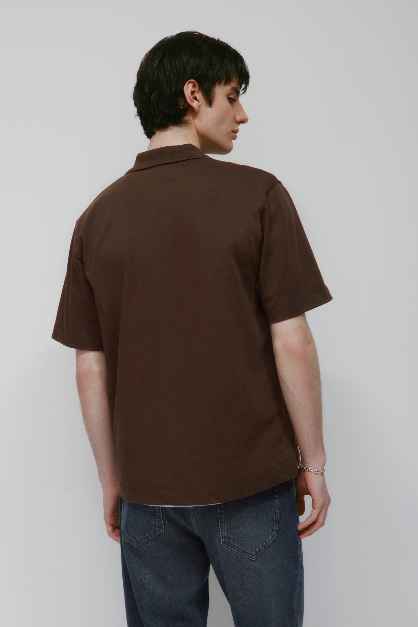 Men's Midweight Polo in Walnut