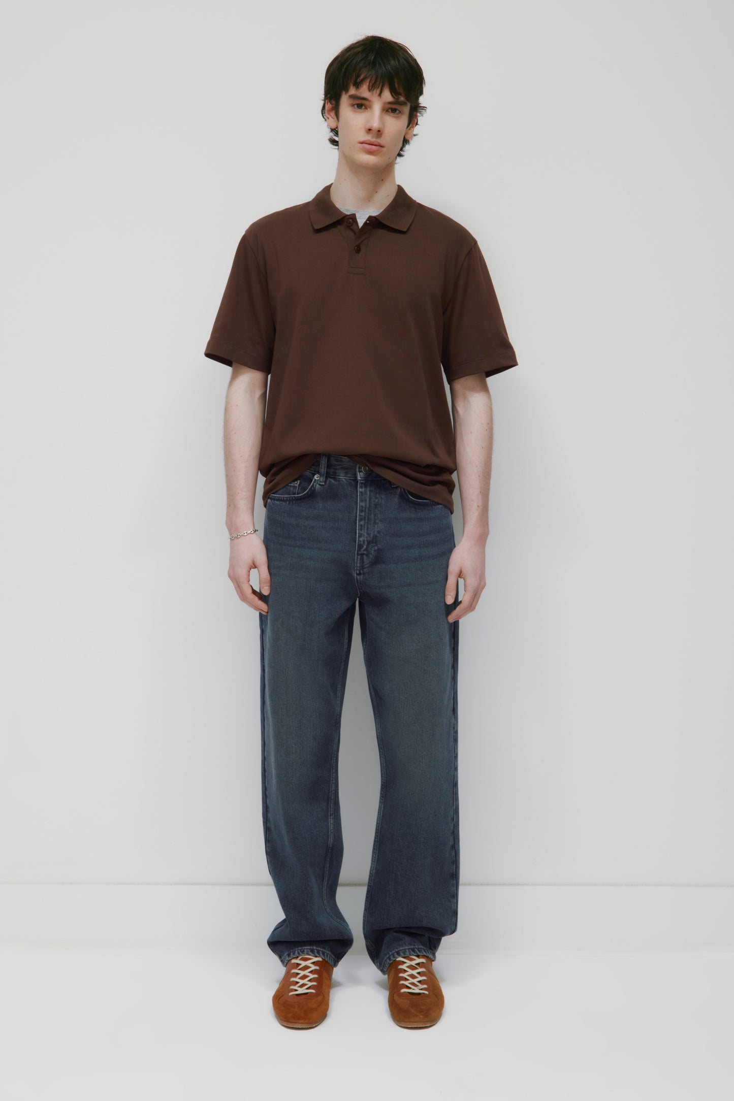 Men's Midweight Polo in Walnut