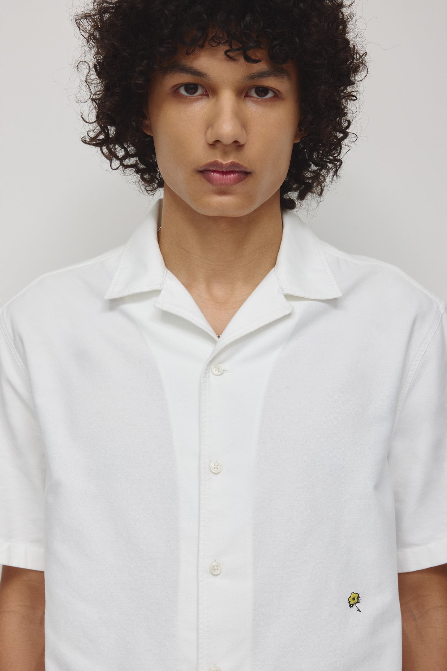 Men's Oxford Camp Shirt  in White