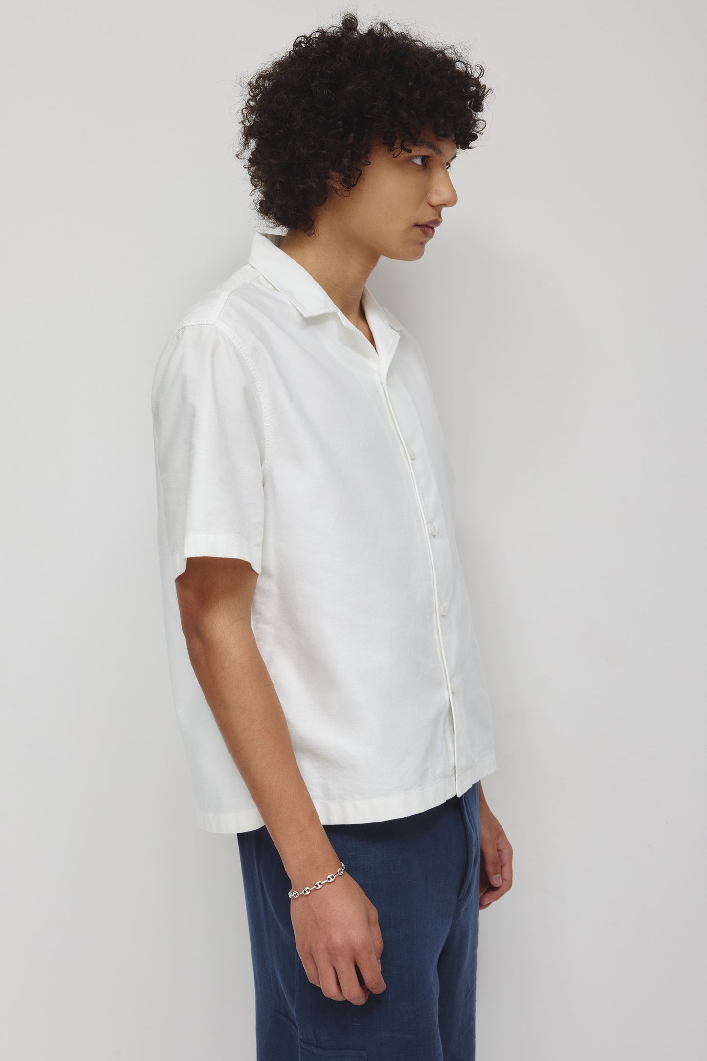 Men's Oxford Camp Shirt  in White